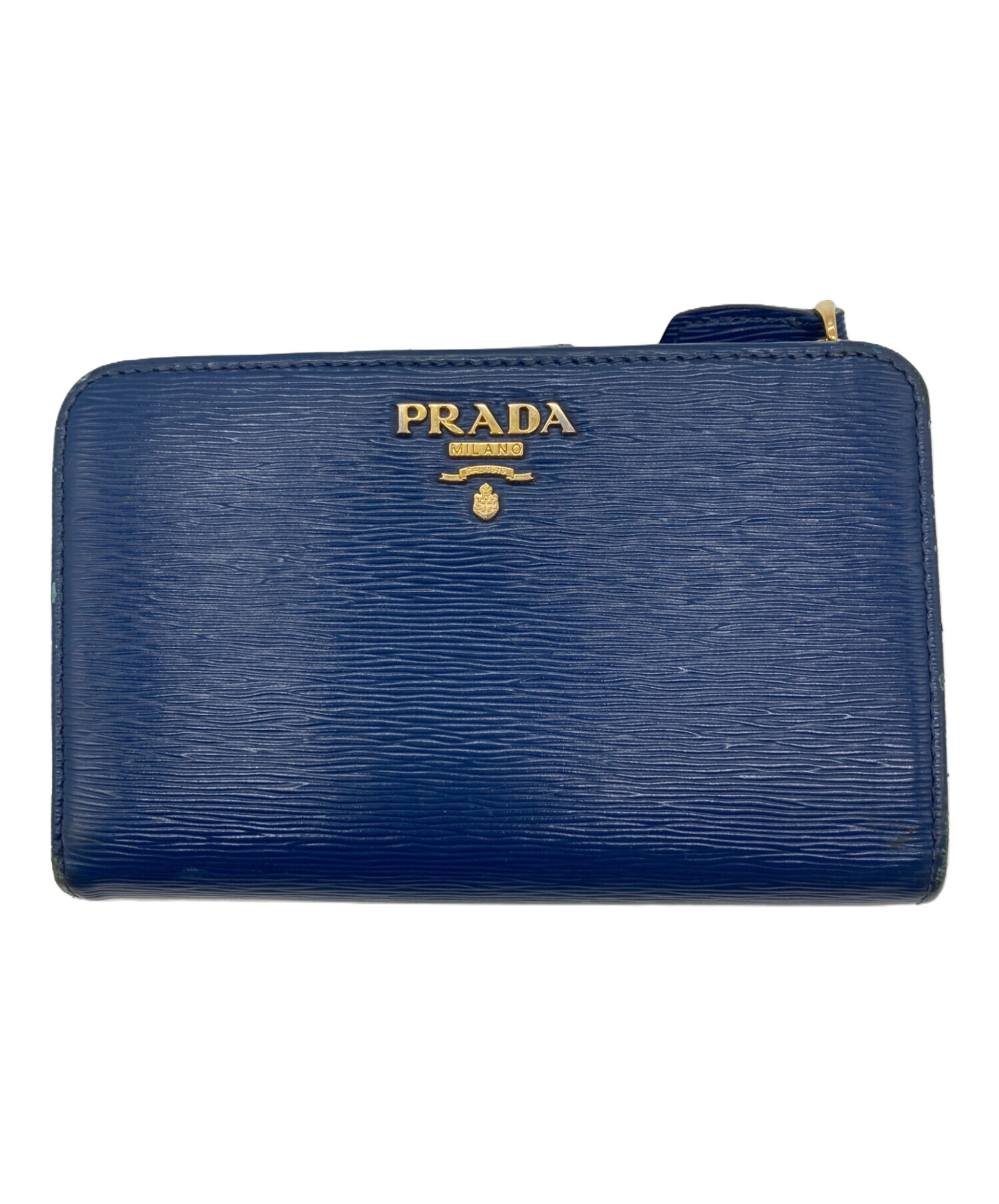 PRADA(プラダ) 2つ折り財布 - ブルー 中古・古着通販PRADA (プラダ) 2 