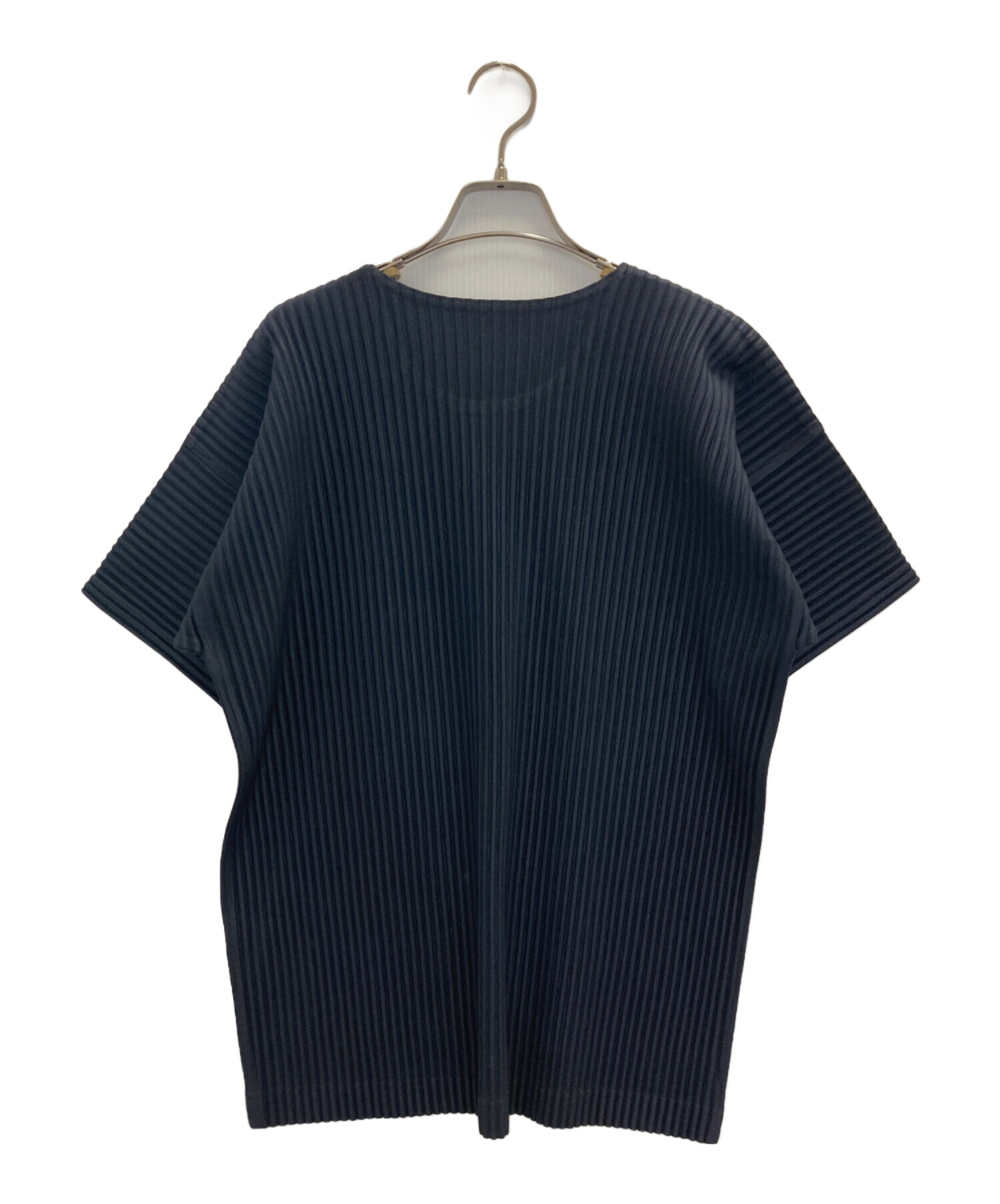 プリーツプリーズ　イッセイミヤケ　クルーネックカットソー　ブルー　size3 中古・古着通販】HOMME PLISSE ISSEY MIYAKE (オム プリッセ イッセイ