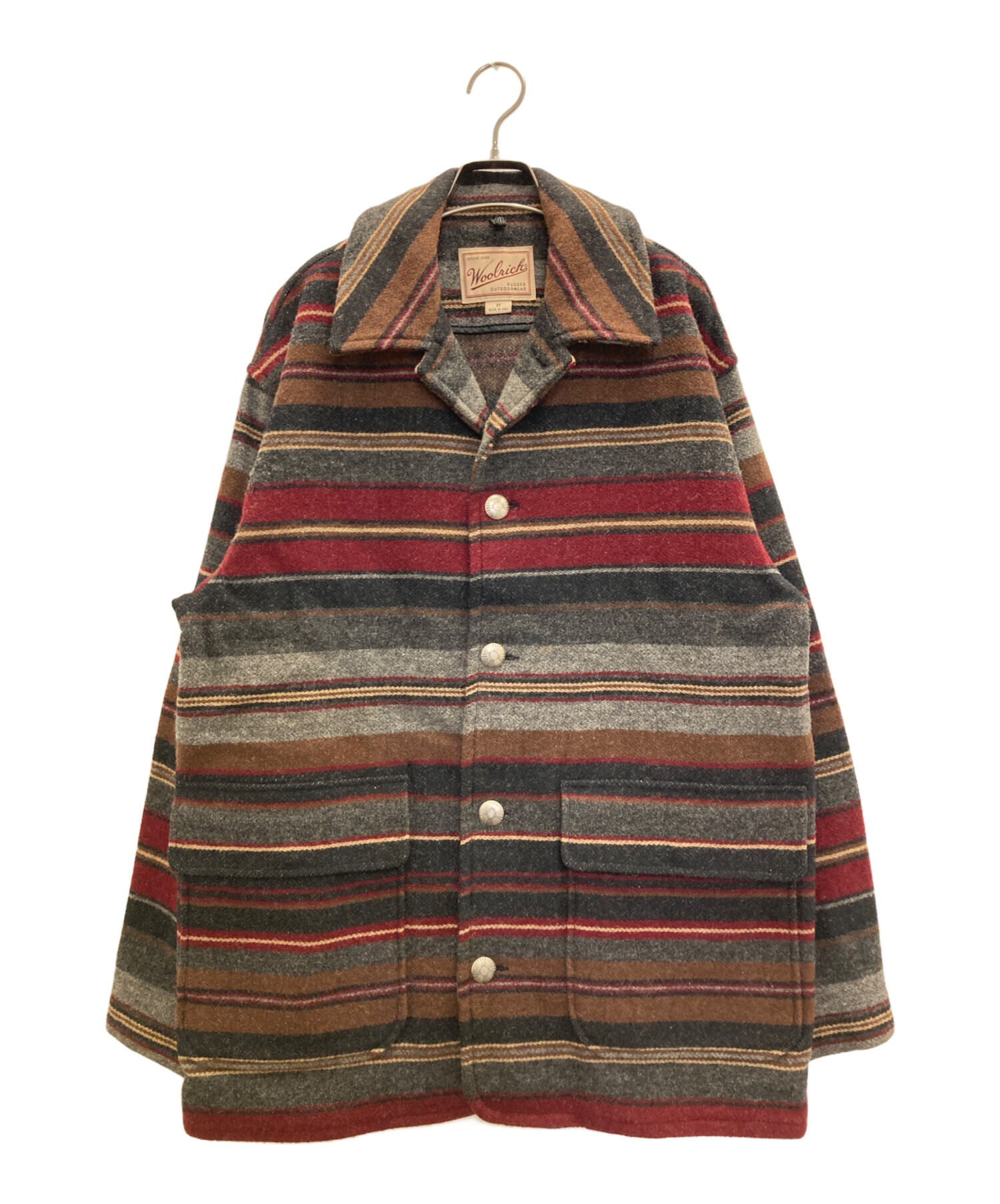 US古着] 80s Woolrich 冬用リバーシブルポンチョ ネップ入ウール US