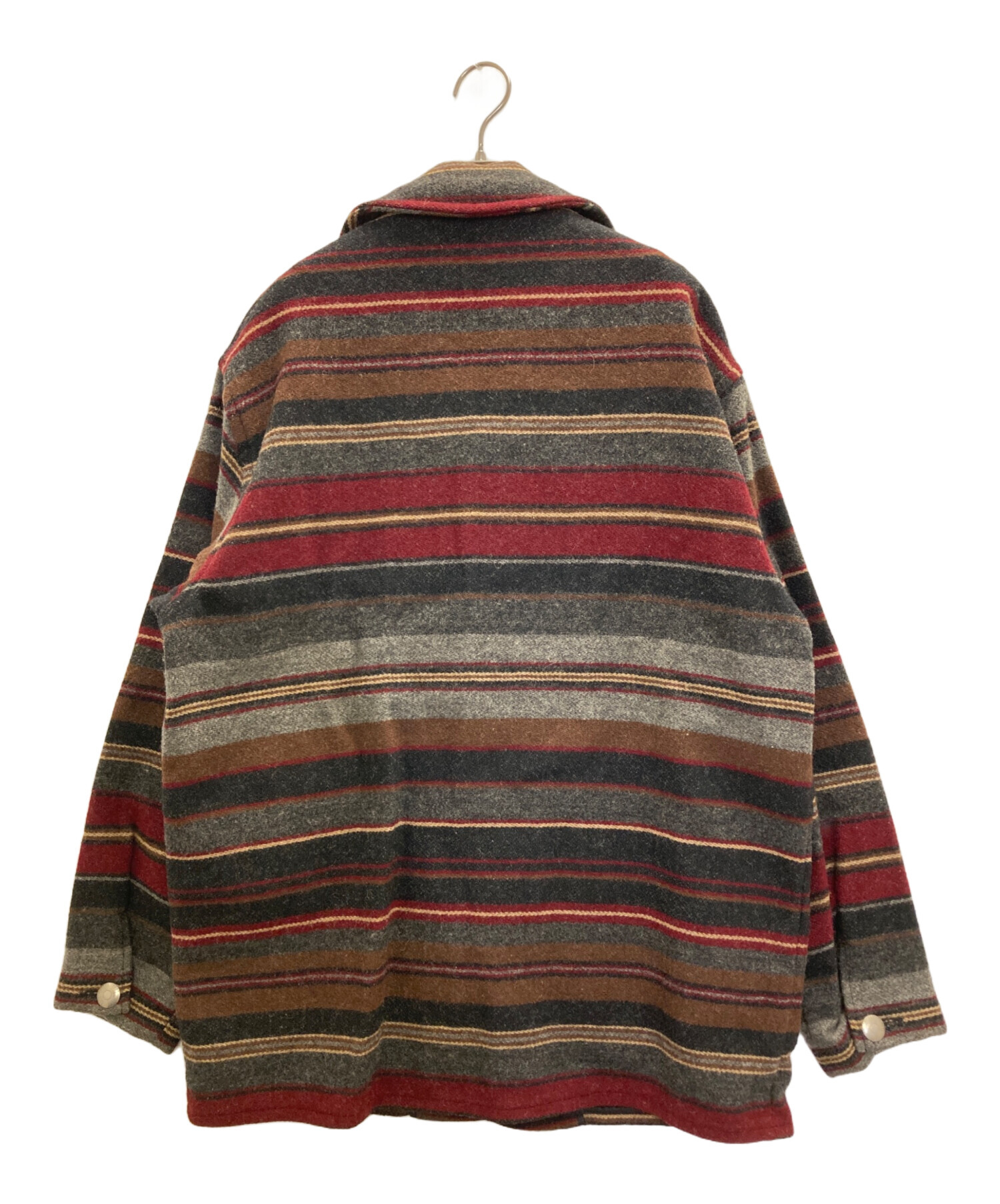 ウールリッチ ブラックウォッチ ウールジャケット コンチョ スエード