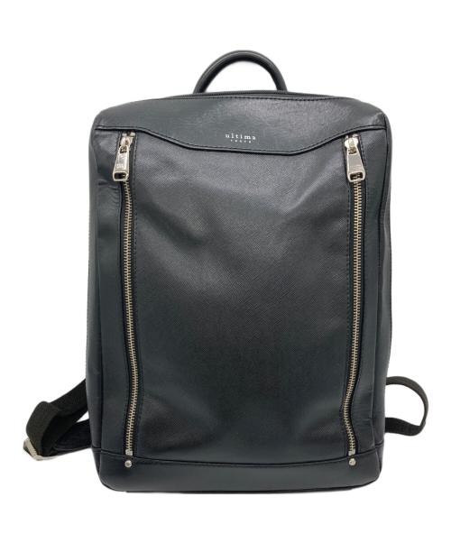 極美品！ ultima TOKYO ウルティマ・トーキョー BY ACE 牛革 エンボス加工 レザークラッチバッグ 書類ケース A4対応 黒 メンズ 日本製 ワンシーズン使用 ウルティマトーキョー ultima Tokyo リュック 極美品