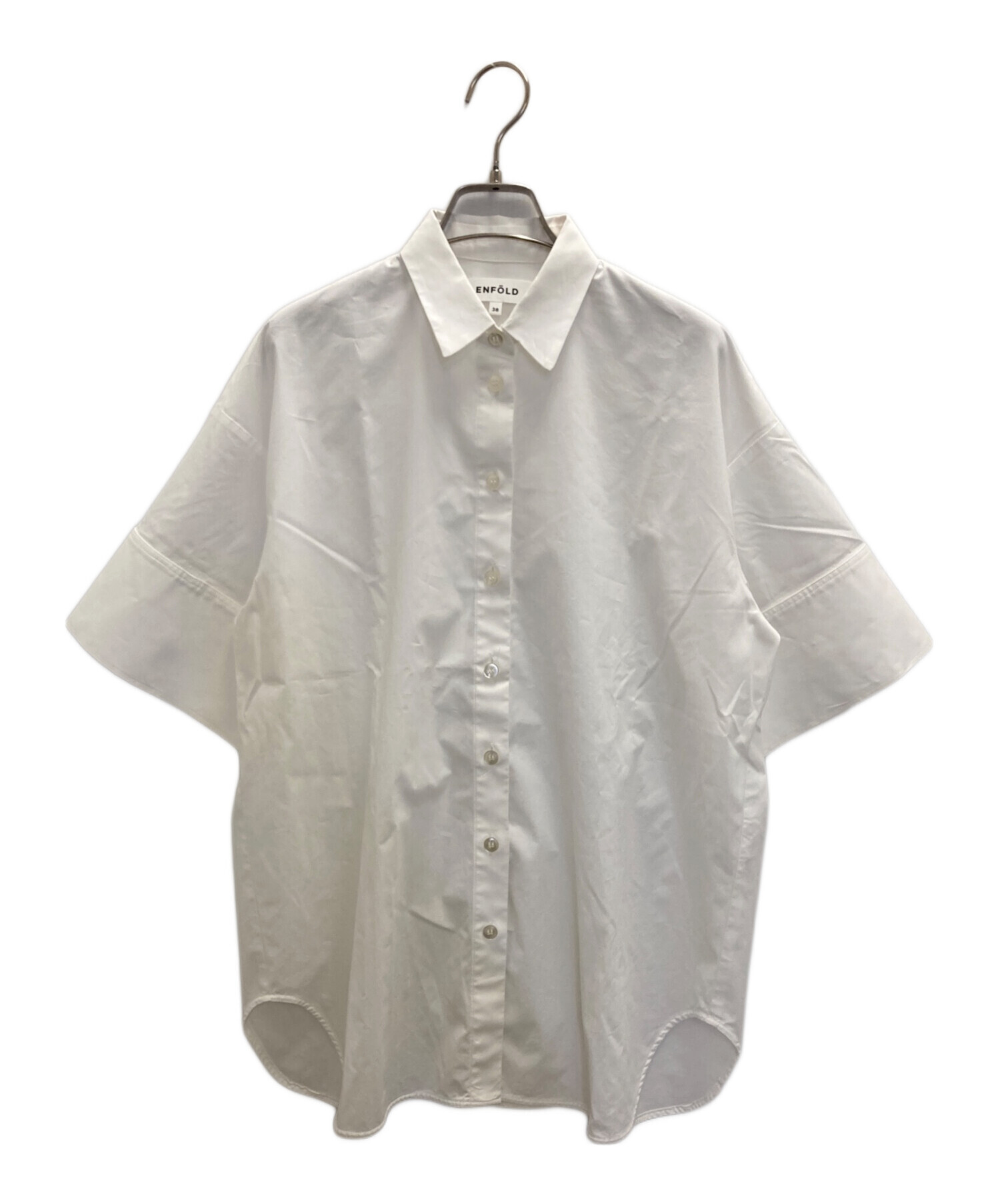 ENFOLD SOMELOS ギャザー チュニック シャツ ホワイト L ENFOLD SOMELOS ギャザー チュニック シャツ ホワイト L