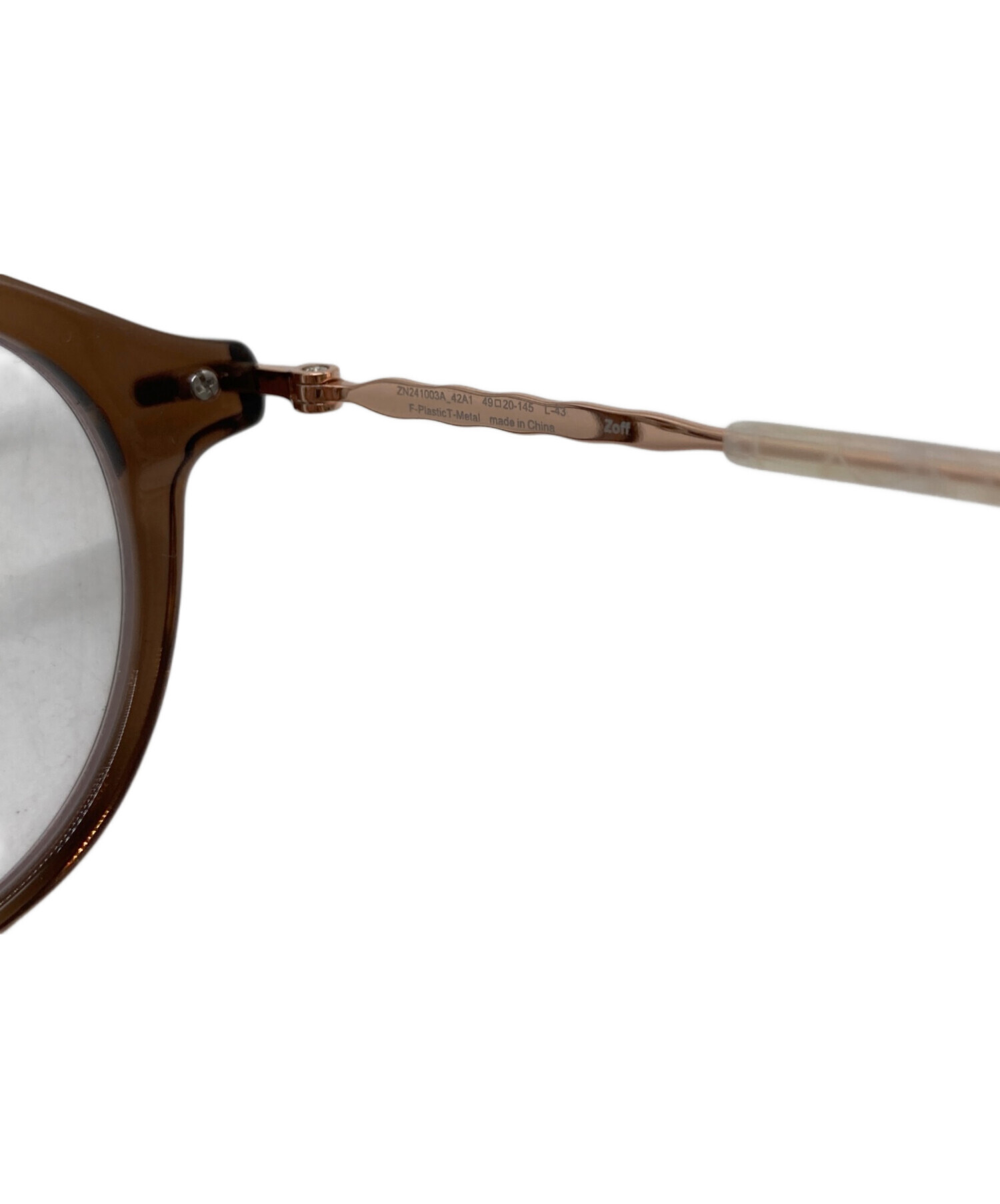 中古・古着通販】Zoff (ゾフ) kirimaru 眼鏡 ブラウン｜ブランド・古着