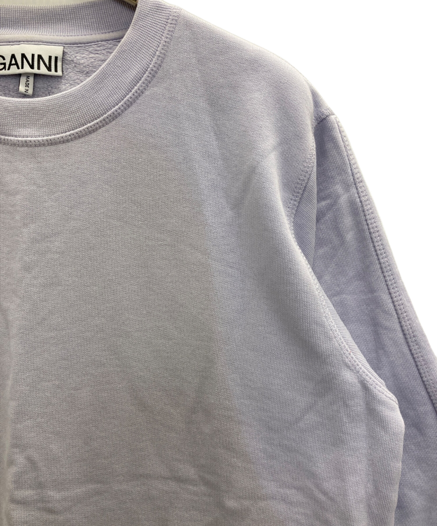 Ganni ガニー スウェット S グレー 【古着】【中古】【送料無料】 GANNI（ガニー） スウェット Isoli crewneck with Peplum A1060032