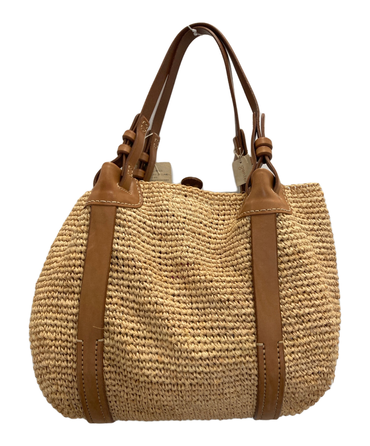 genten ゲンテン カゴバッグ 2way ショルダーバッグ レザー genten