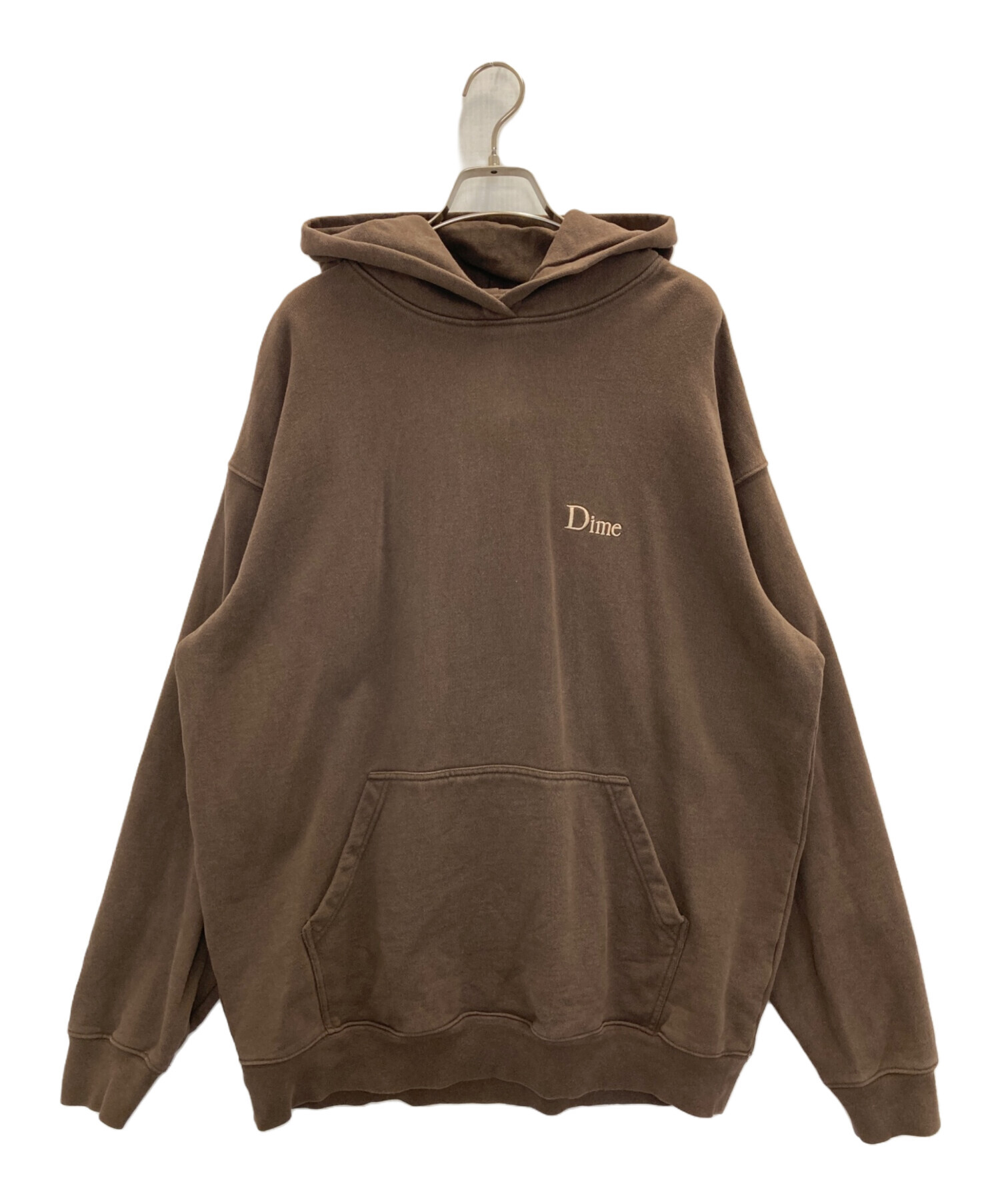 Dime ブラウン トレーナー XL 中古・古着通販】Dime (ダイム) Classic Small Logo Hoodie ブラウン