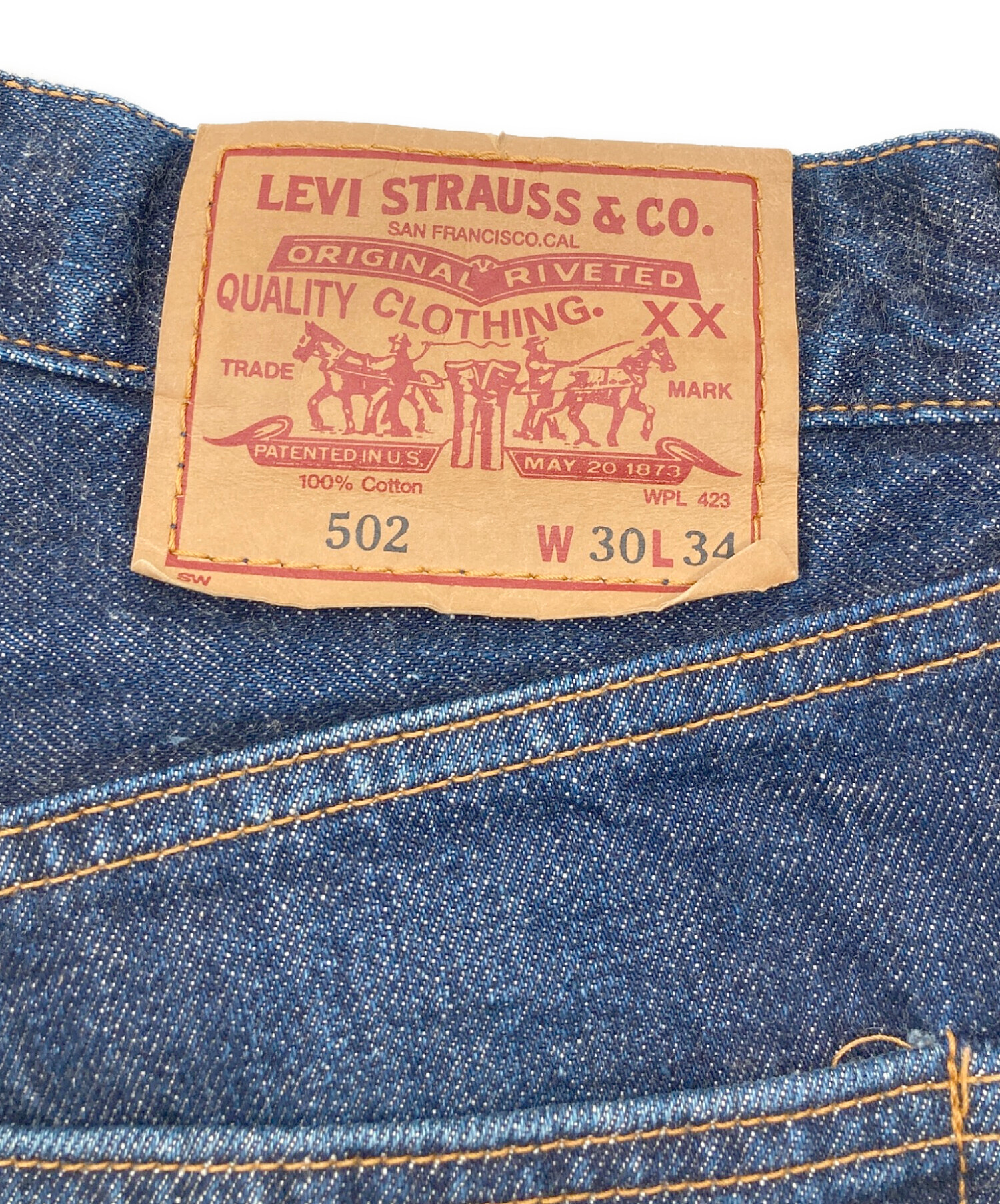 中古・古着通販】LEVI'S (リーバイス) 90s 復刻502赤耳デニムパンツ
