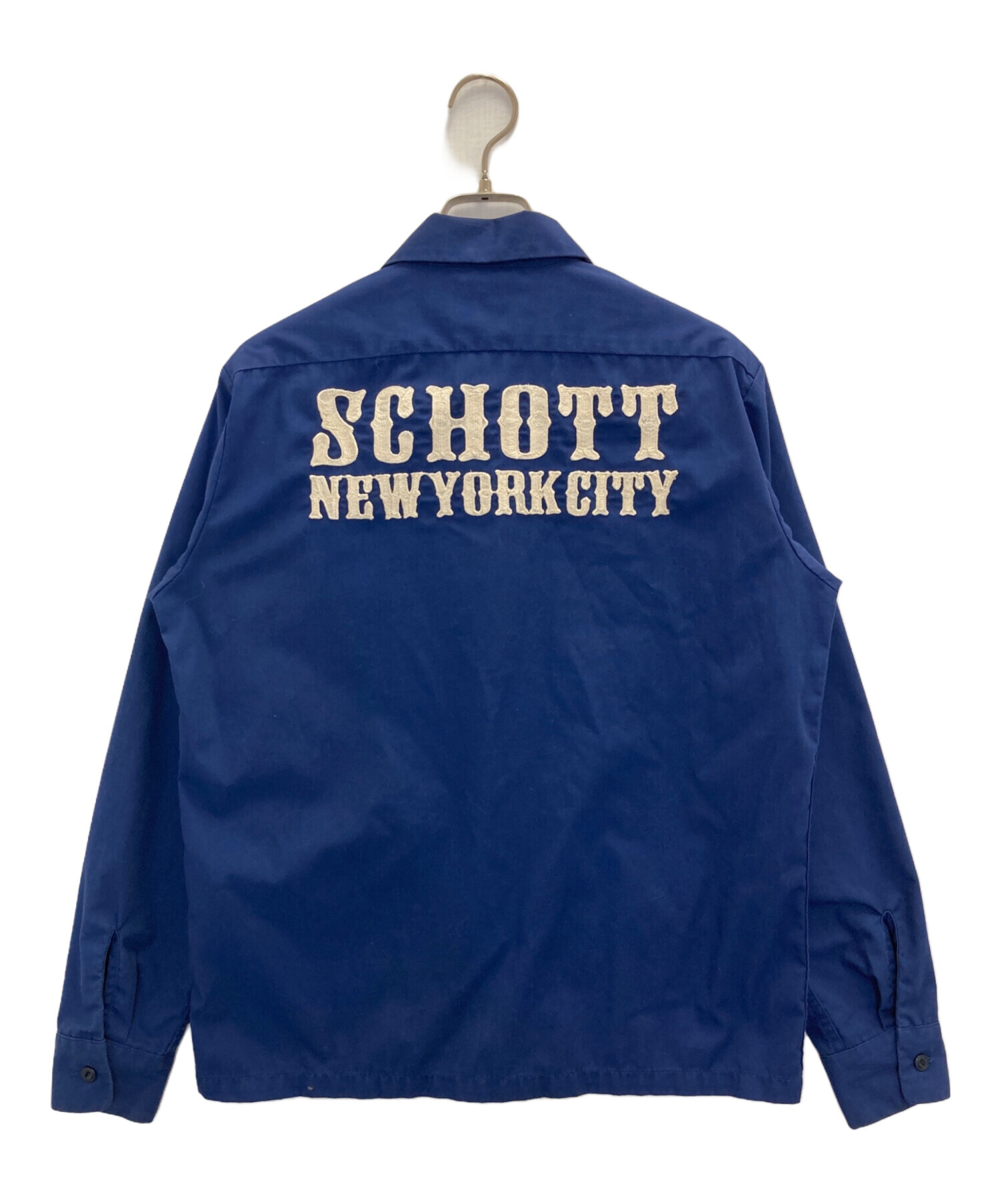 中古・古着通販】Schott (ショット) ワークシャツ ブルー サイズ:S