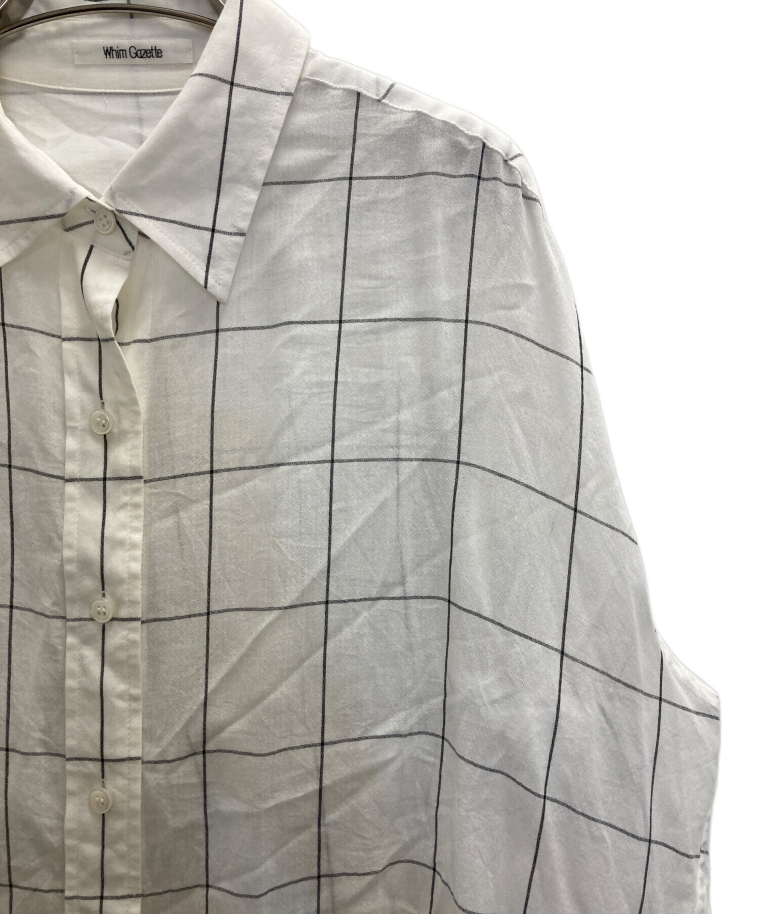ウィムガゼット Whim Gazette シャギーチェックシャツ （gray 新品タグ 