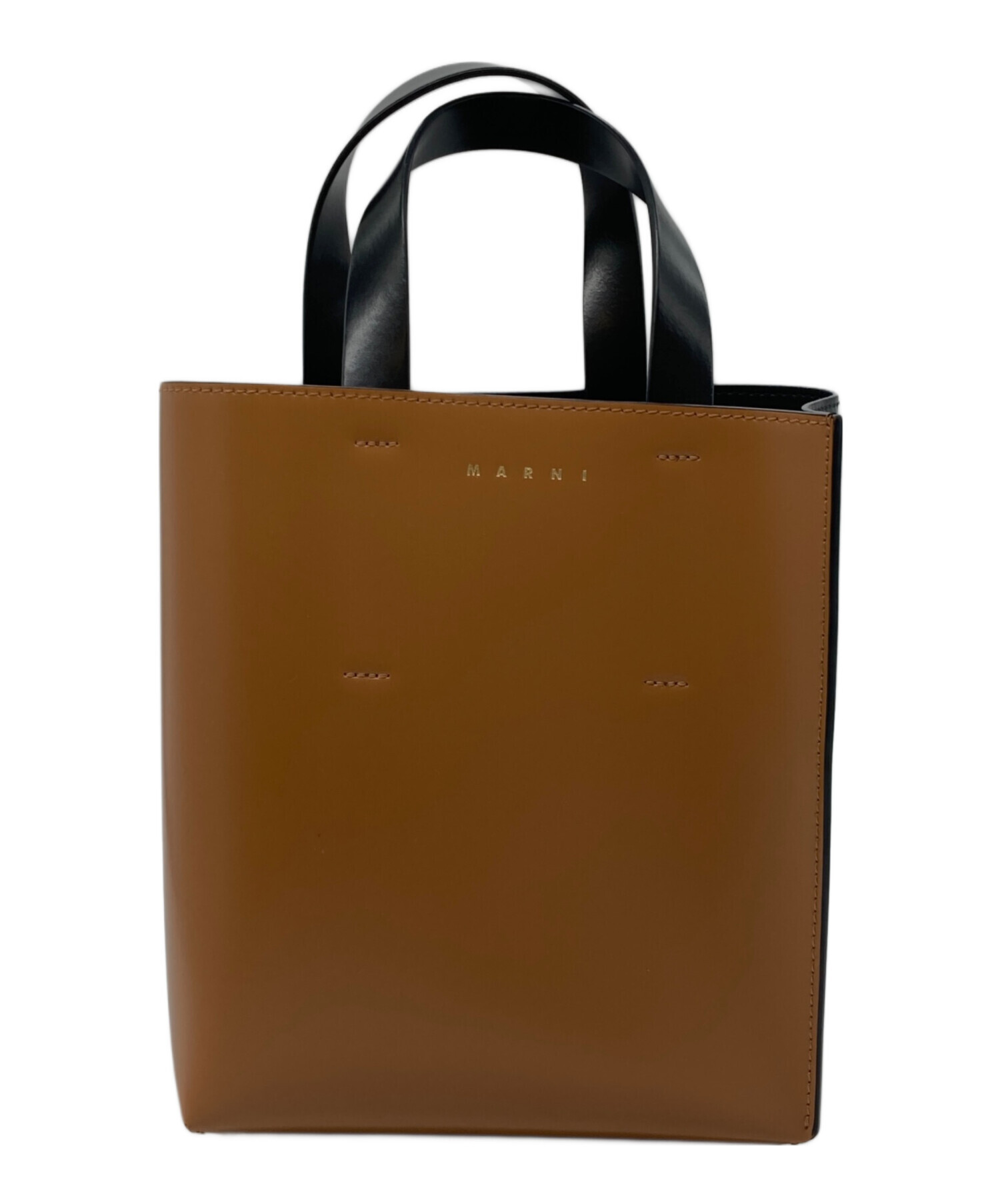 中古・古着通販】MARNI (マルニ) Museoミニバッグ ブラウン×ブラック 
