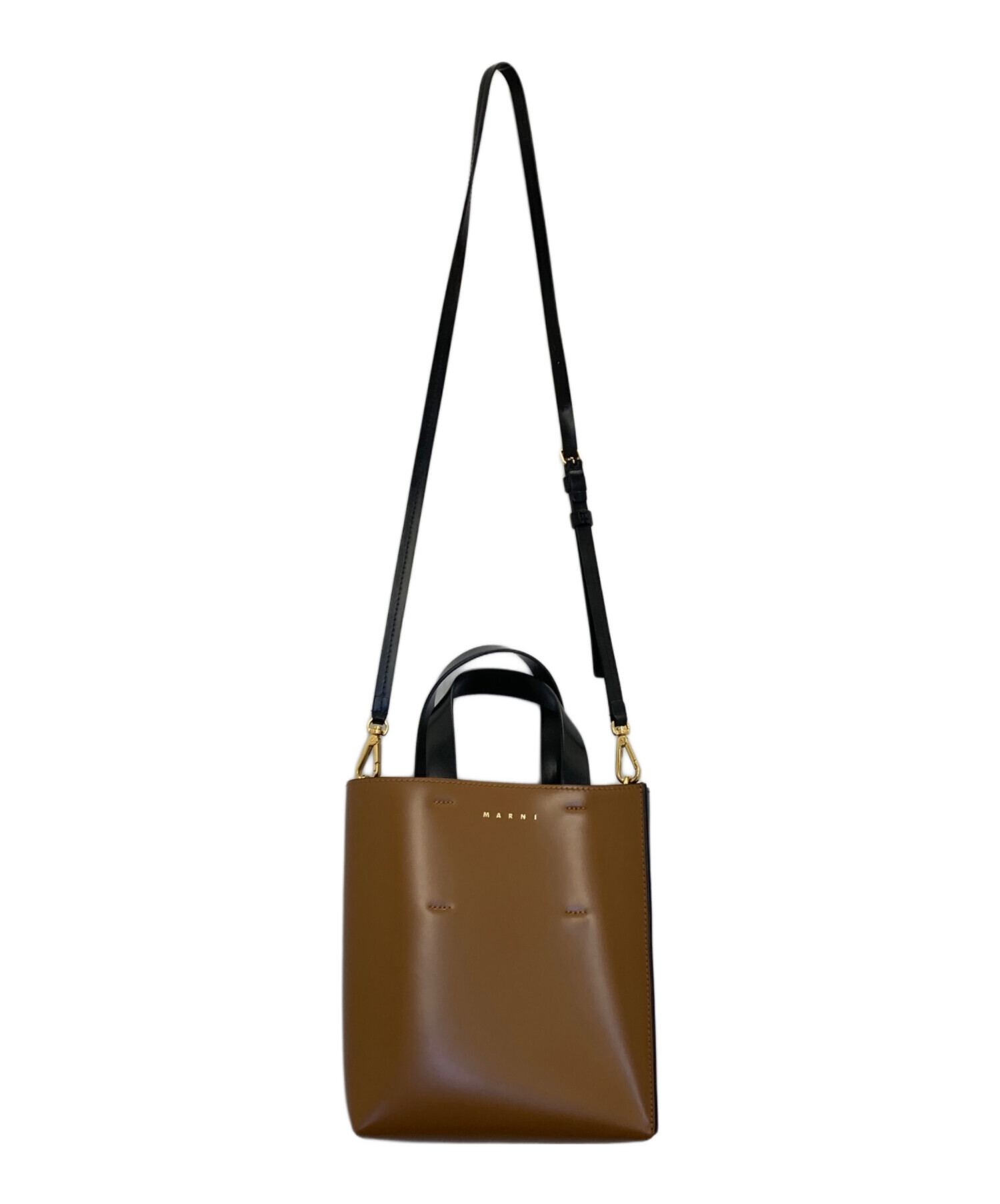 中古・古着通販】MARNI (マルニ) Museoミニバッグ ブラウン×ブラック 