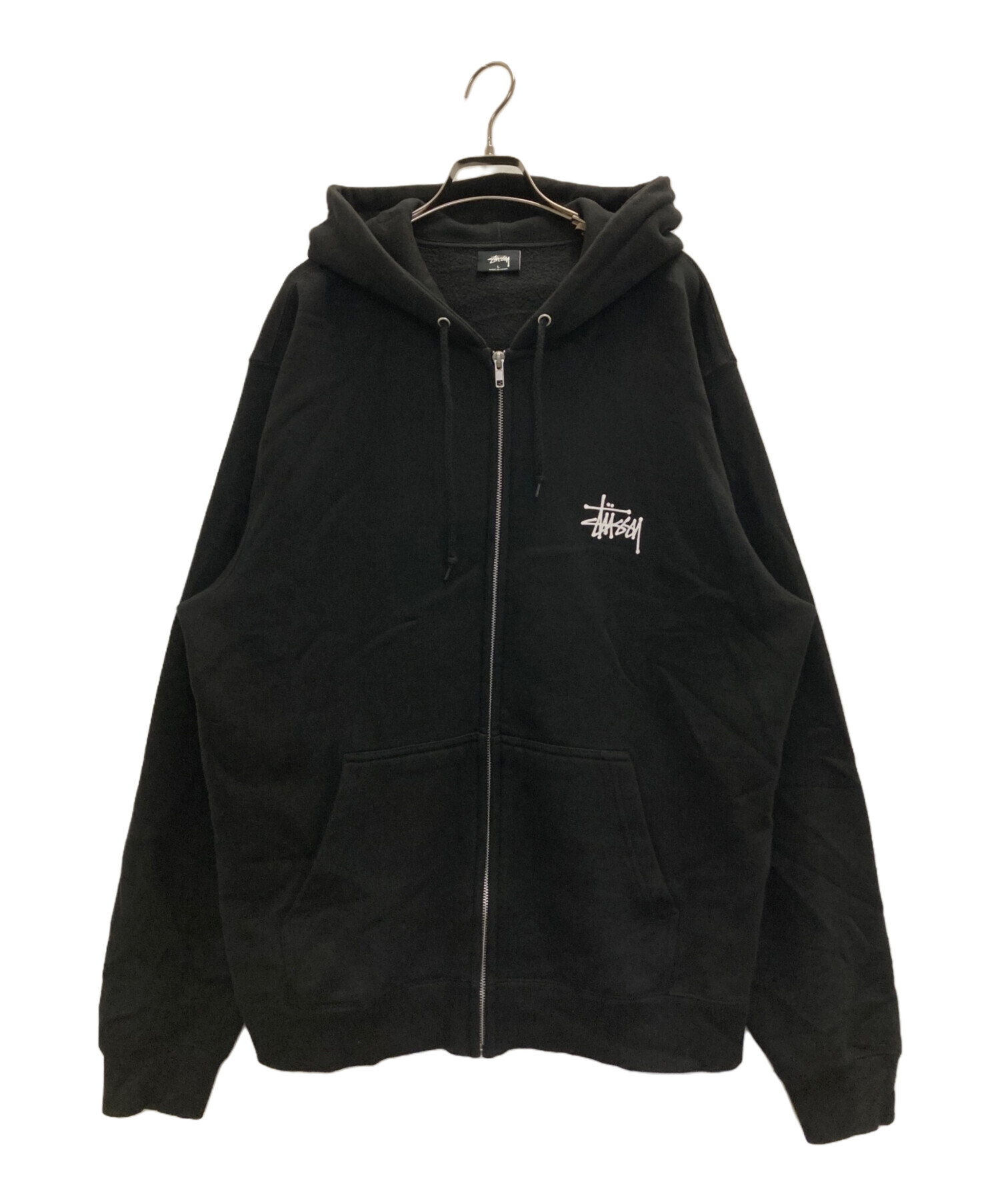 00s ステューシー　ブラック　フーディー　両面 中古・古着通販】stussy (ステューシー) 両面プリントパーカー