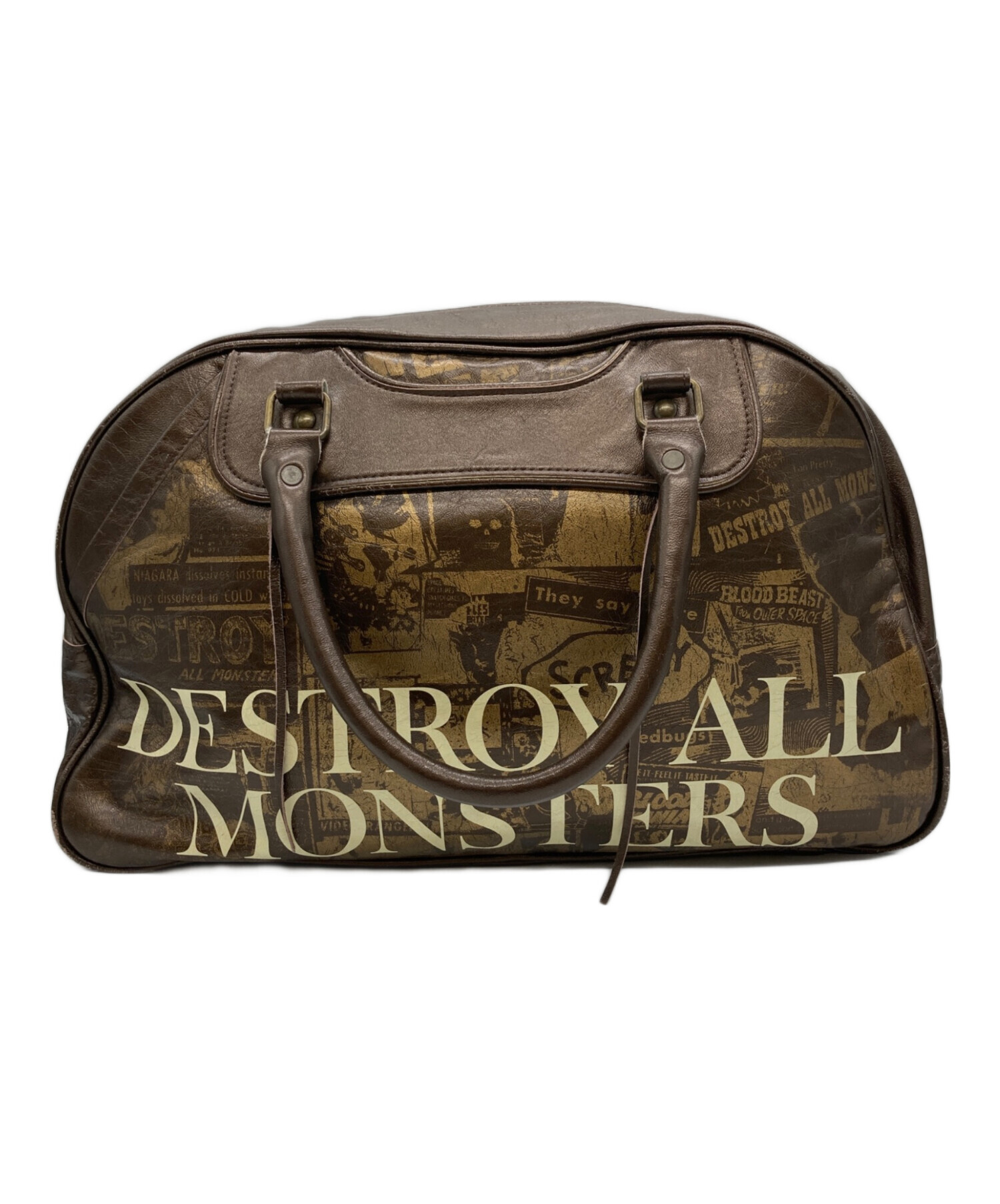 希少 ヒステリックグラマー ADMJ コラボ レザー ボストンバッグ ブロンズ 中古・古着通販】A.D.M.J. (エーディーエムジェイ) Hysteric Glamour