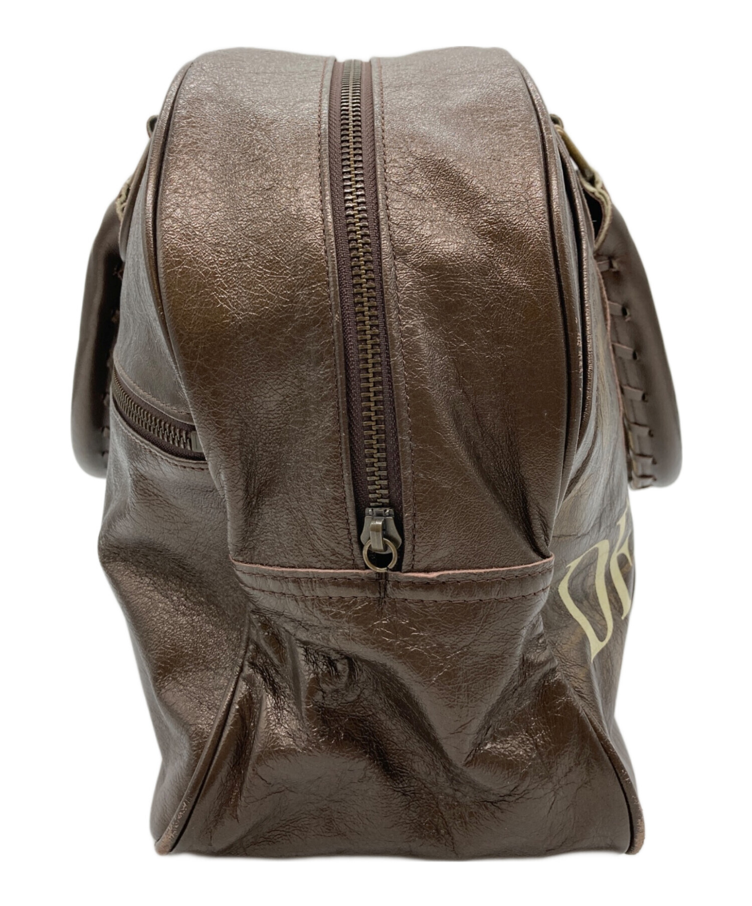 希少 ヒステリックグラマー ADMJ コラボ レザー ボストンバッグ ブロンズ 中古・古着通販】A.D.M.J. (エーディーエムジェイ) Hysteric Glamour