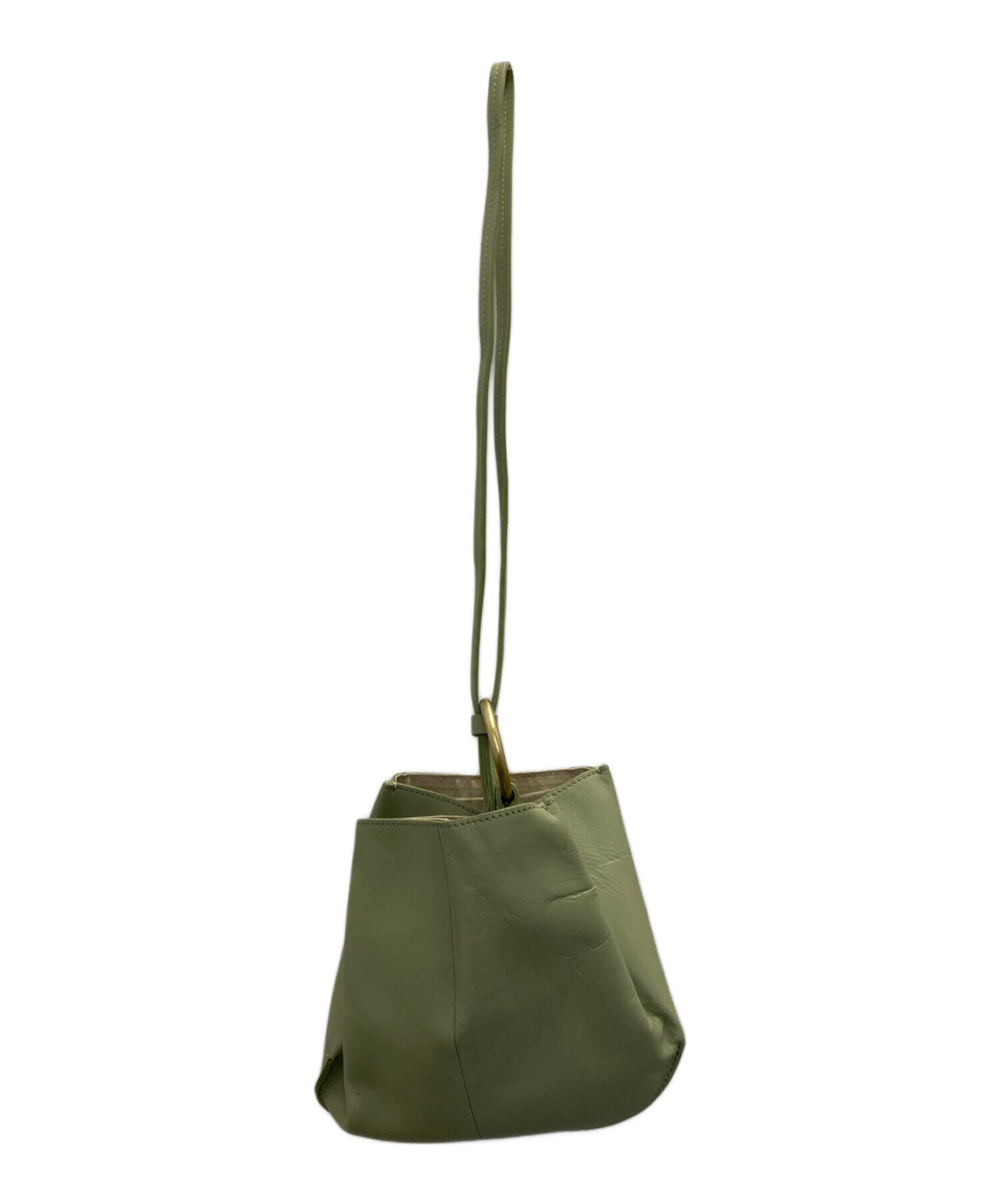 中古・古着通販】MARROW (マロウ) RING HANDLE BAG グリーン｜ブランド 