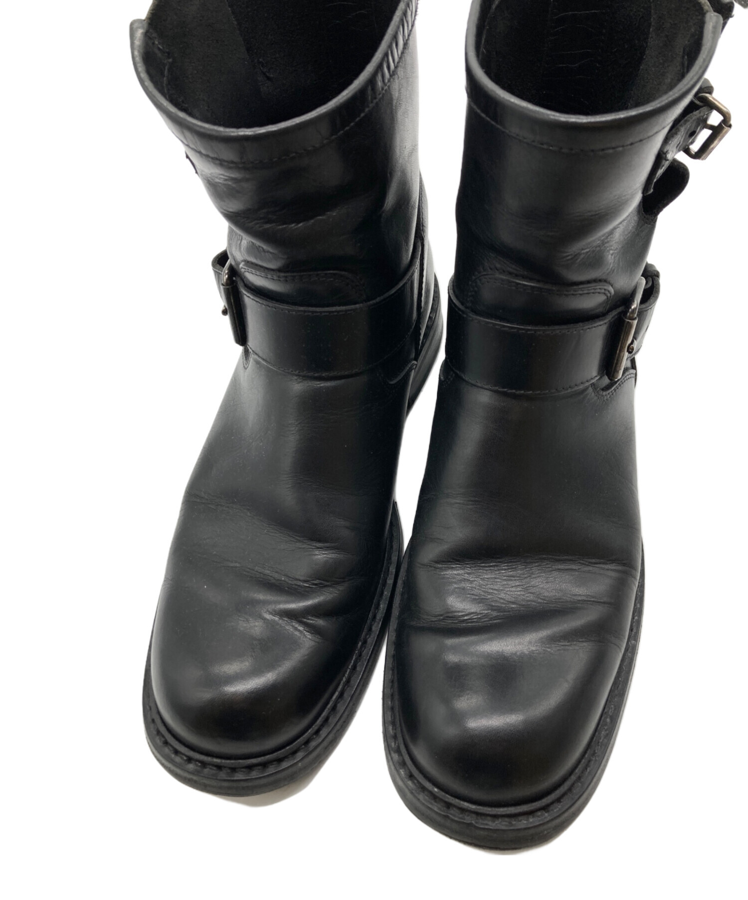 BUTTERO ブラック エンジニアブーツ 中古・古着通販】BUTTERO (ブッテロ) ショートエンジニアブーツ