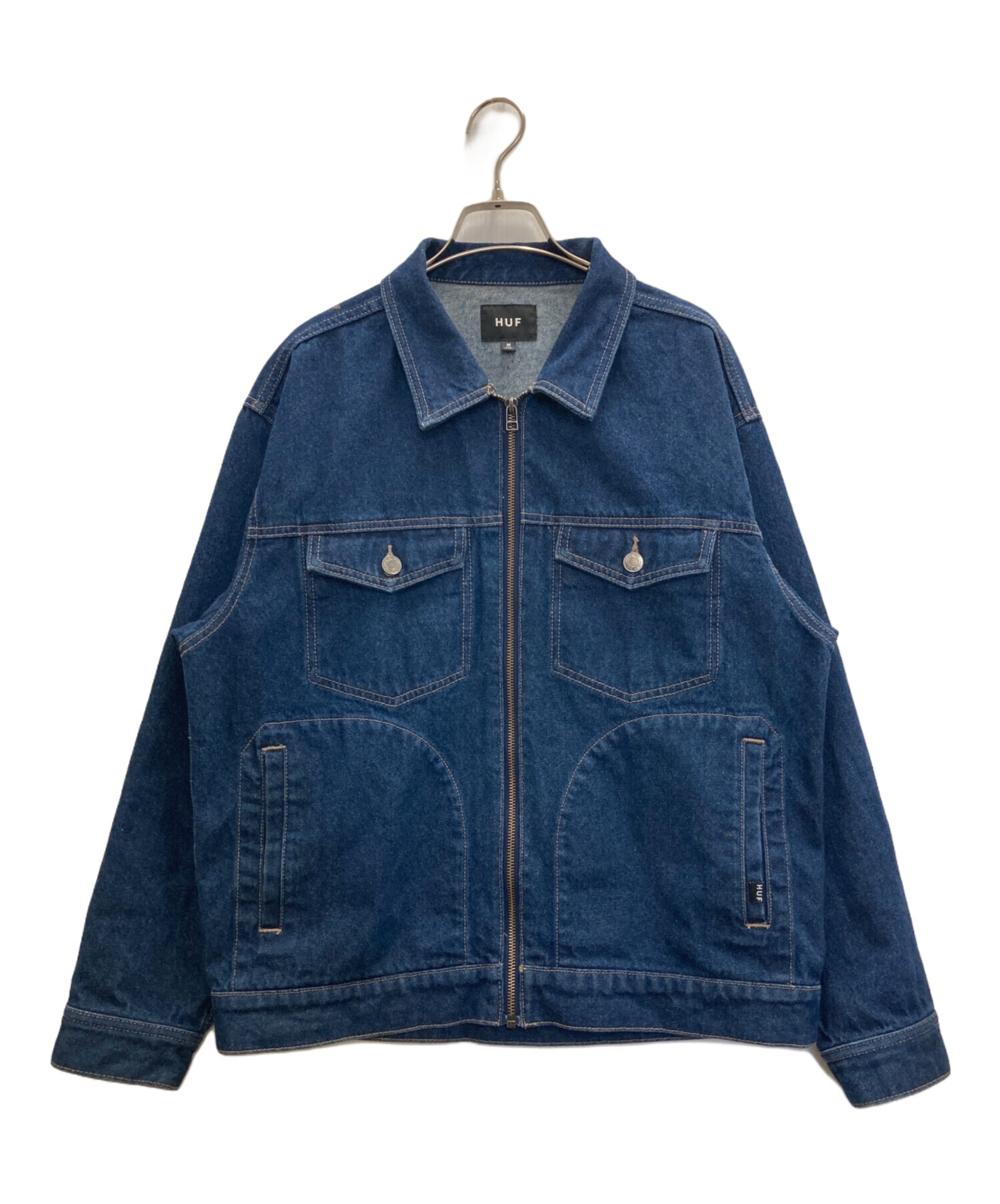 ☆新品【HUF】OD DENIM ZIP JACKET 中古・古着通販】HUF (ハフ) OD DENIM ZIP JACKET インディゴ サイズ