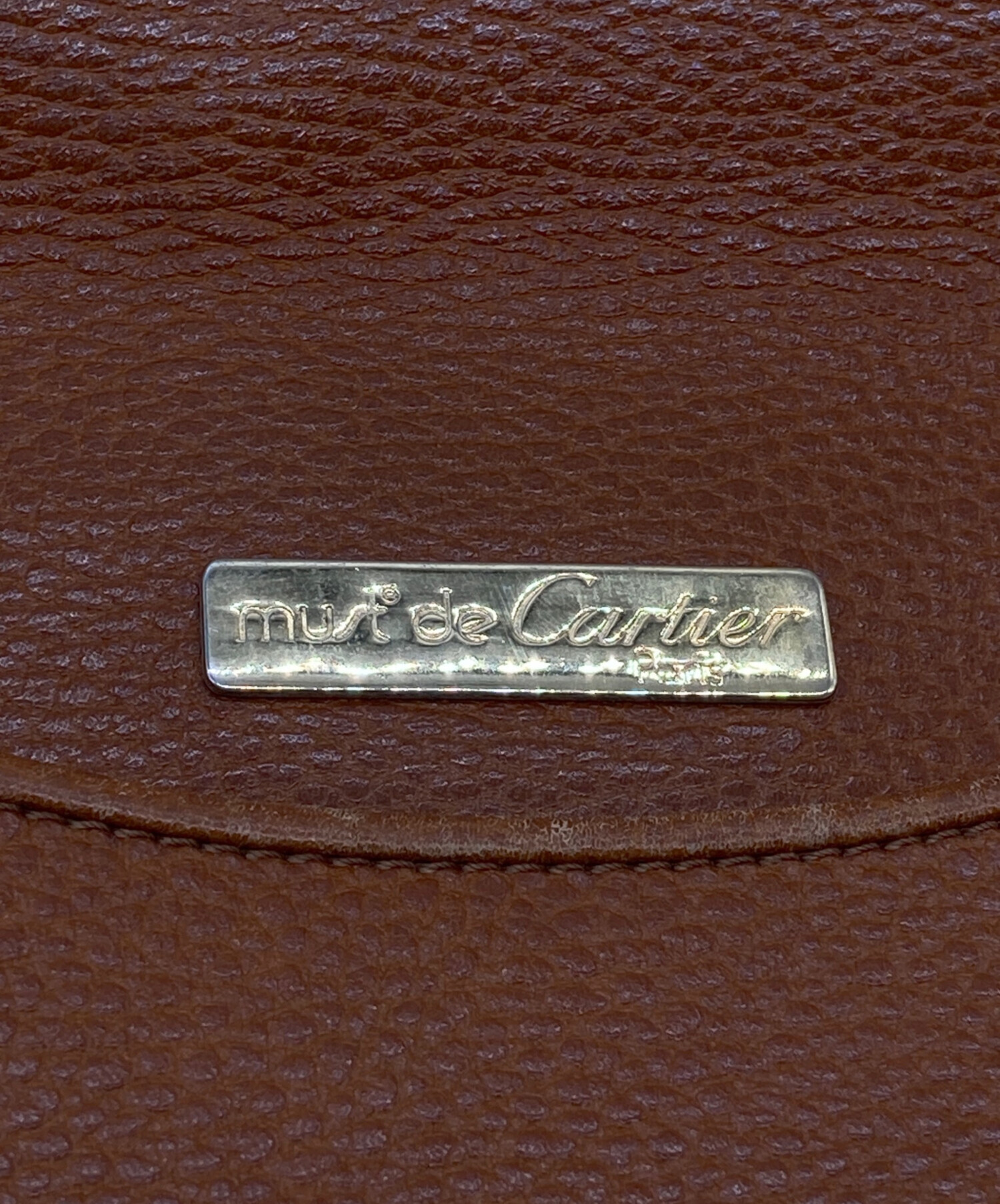 中古・古着通販】Cartier (カルティエ) レザーショルダーバッグ