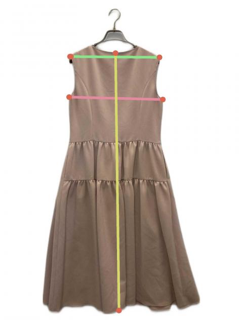 René ノースリーブワンピース 36 グレー 中古・古着通販】Rene (ルネ) ギャザーノースリーブワンピース