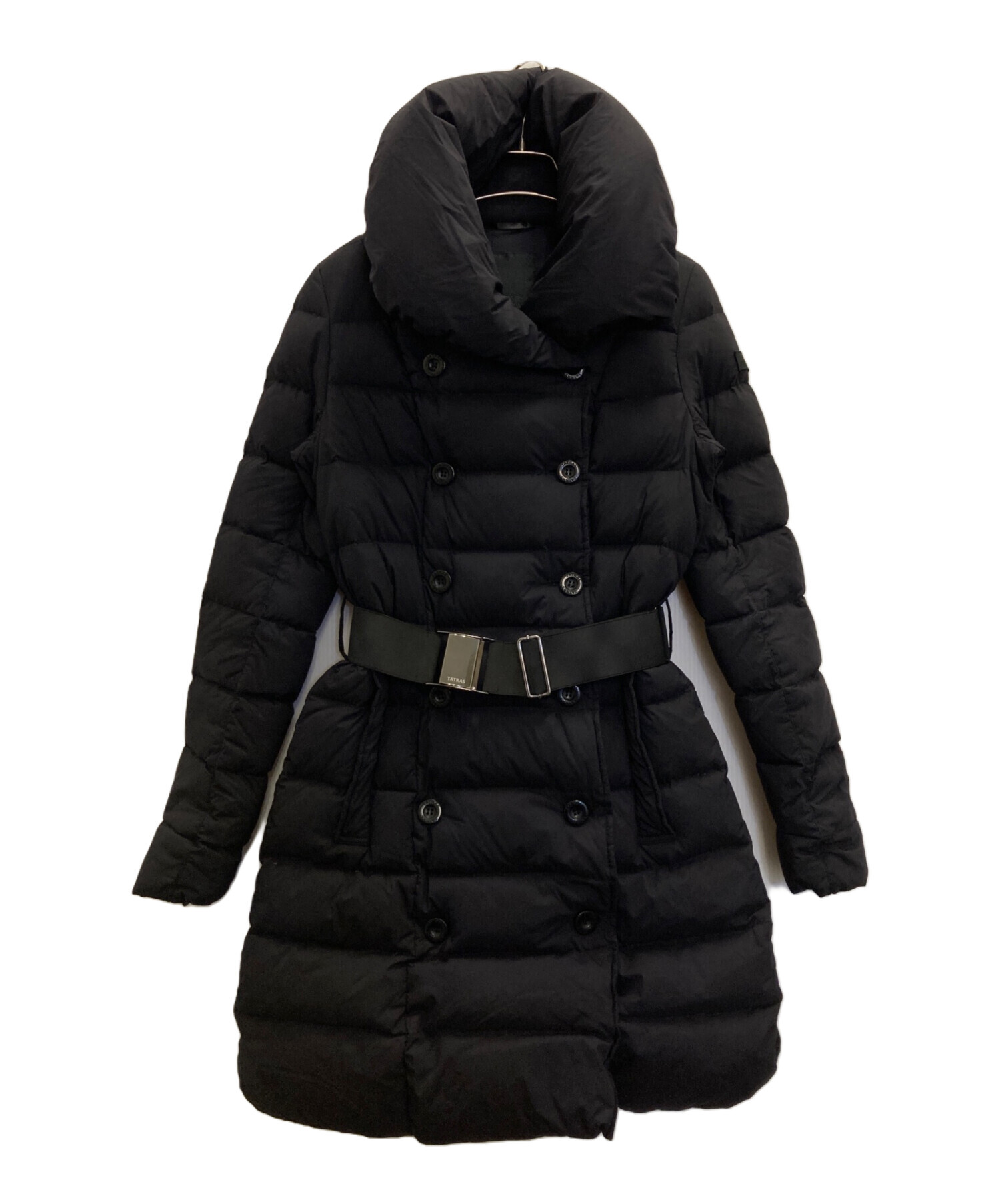 タトラス AGOGNA ダウンコート ベルト付き ブラック サイズ2 中古・古着通販】TATRAS (タトラス) AGOGNA ダウンコート ブラック