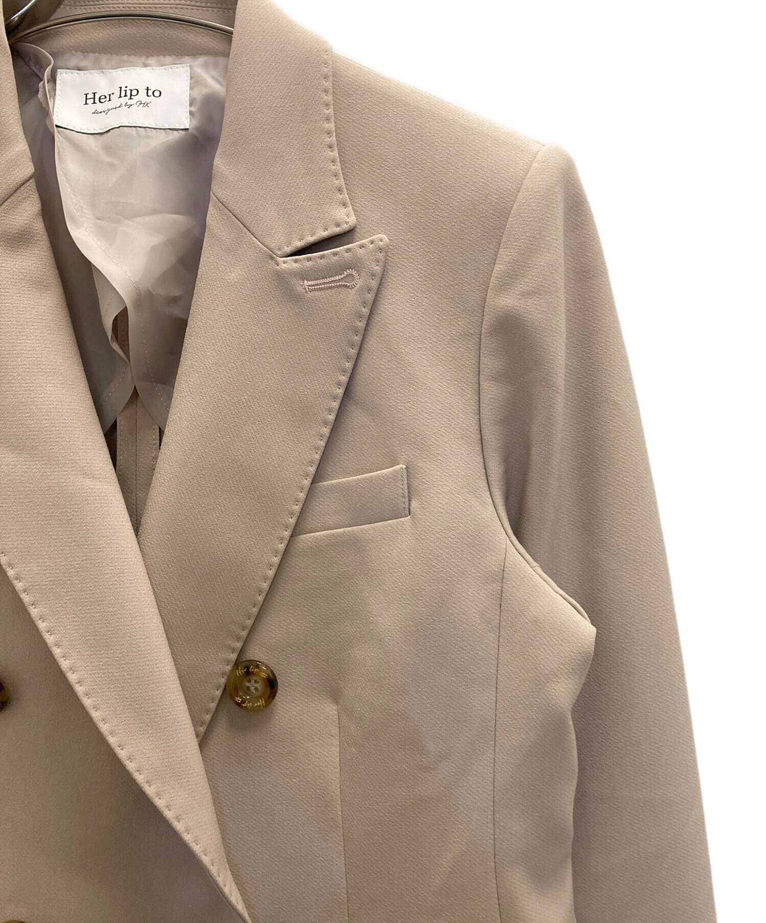 ジャケット・アウター Herlipto Double Breasted Classic Blazer 中古・古着通販】HER LIP TO (ハーリップトゥ) Double Breasted