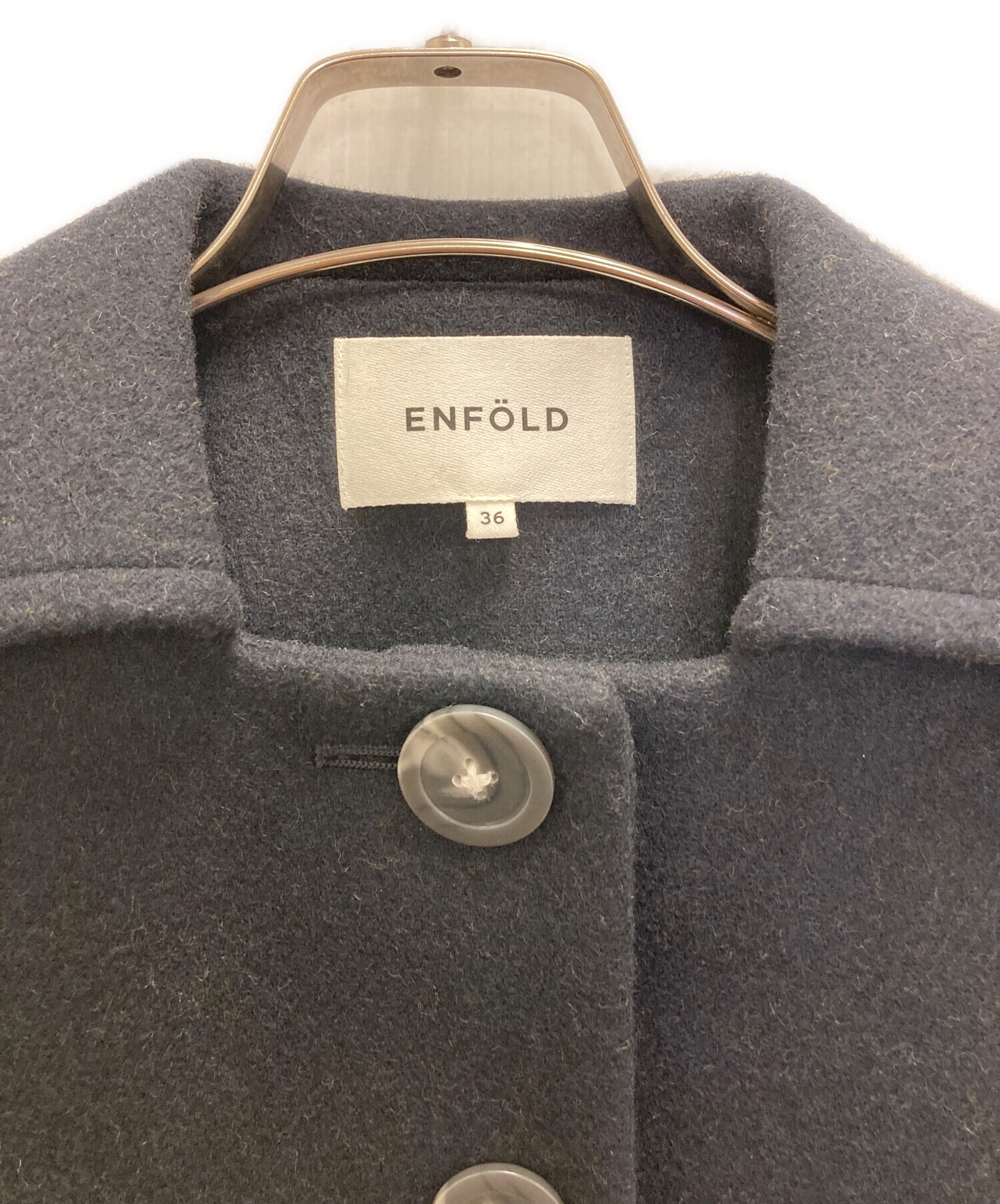 中古・古着通販】ENFOLD (エンフォルド) メルトンウール スクエア 