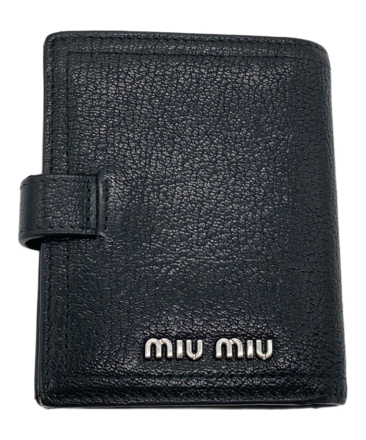 中古・古着通販】MIU MIU (ミュウミュウ) レザーウォレット ブラック 
