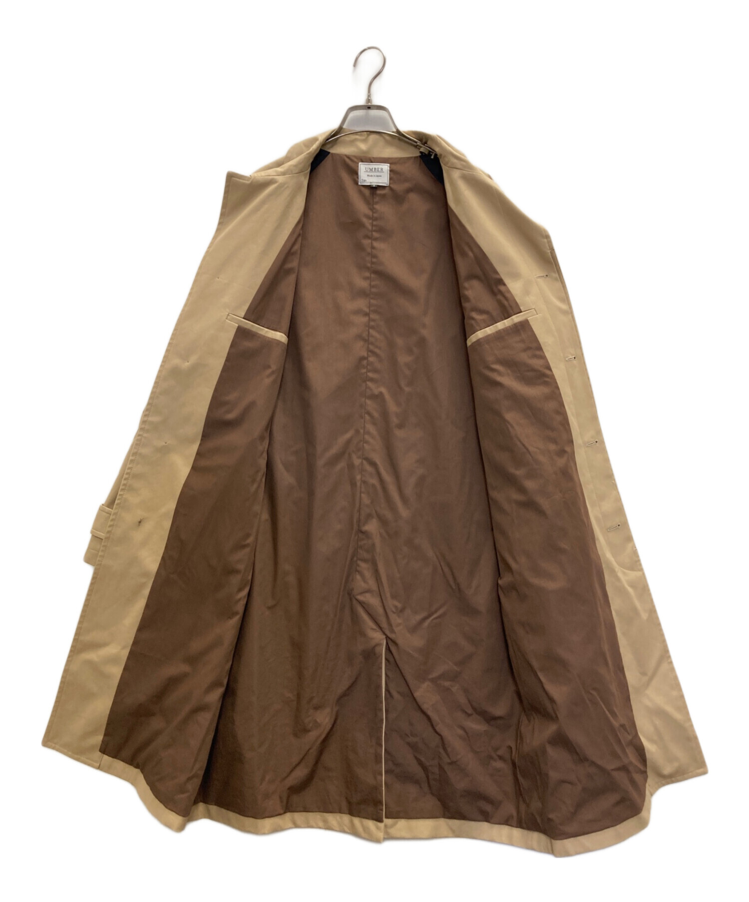 中古・古着通販】UMBER (アンバー) ステンカラーコート ベージュ