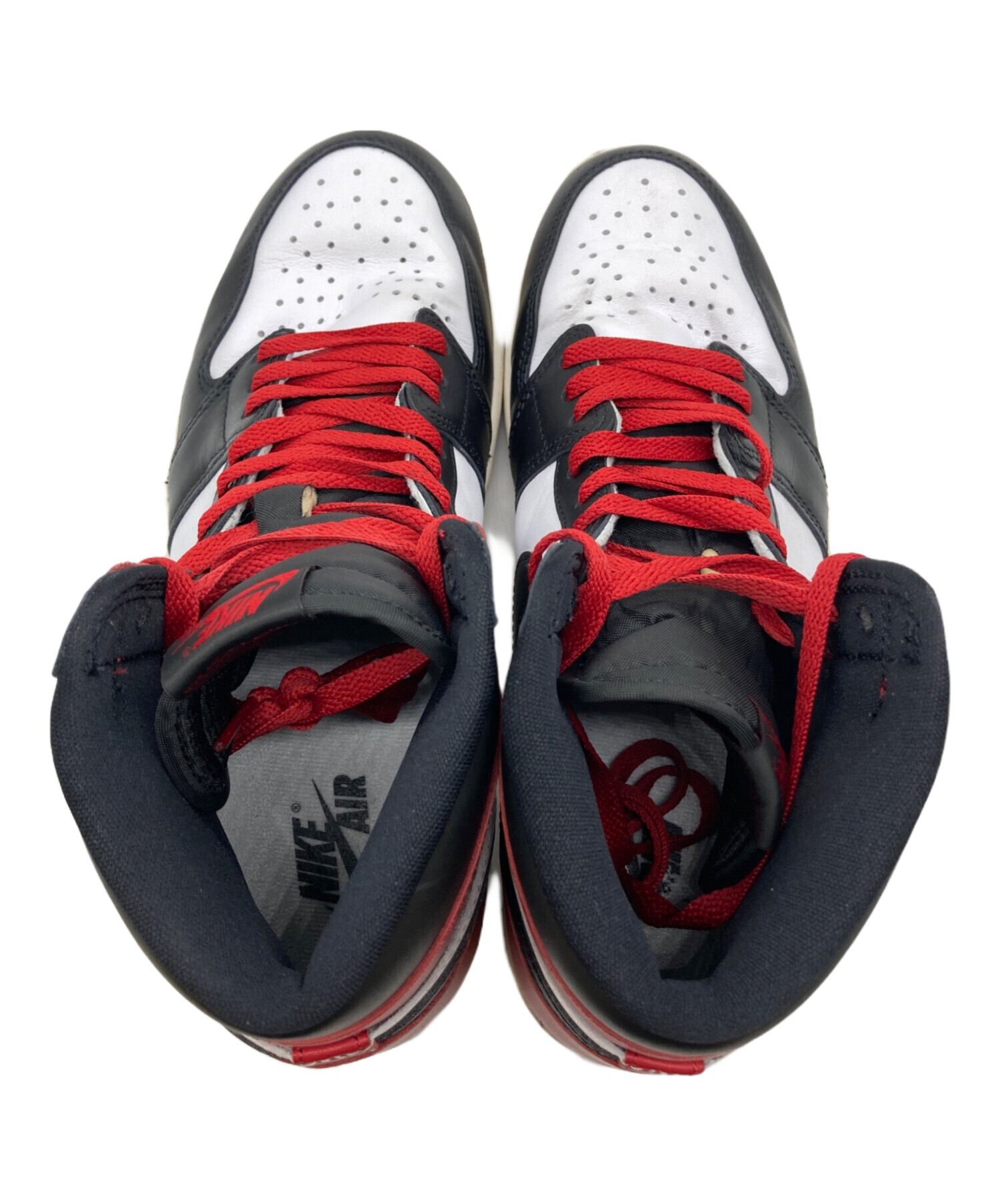 中古・古着通販】NIKE (ナイキ) ハイカットスニーカー レッド×ブラック