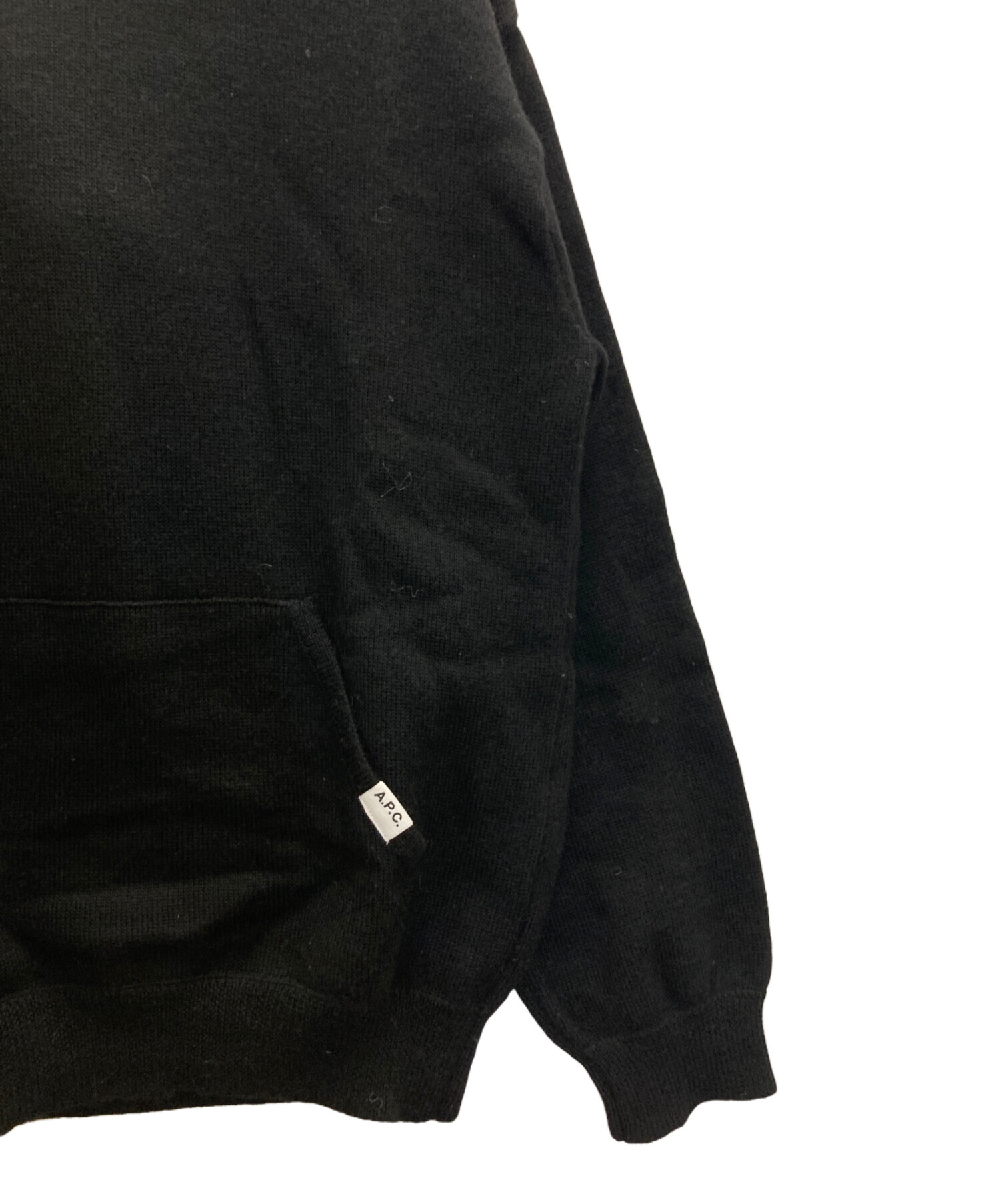 中古・古着通販】A.P.C. (アーペーセー) ニットフーディー ブラック