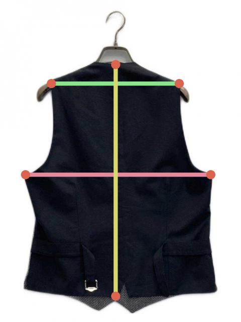 中古・古着通販】LARDINI (ラルディーニ) ウールベスト ネイビー