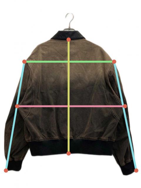 中古・古着通販】Lui's (ルイス) レザーカラーデニムボンバー