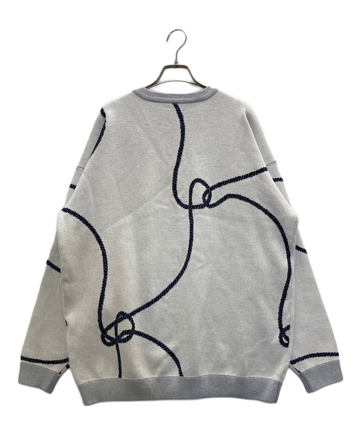 LUI,S　ルイス　ニットダッフル　新品未使用品 中古・古着通販】Lui's (ルイス) ロープ柄ニット グレー サイズ:Ⅿ