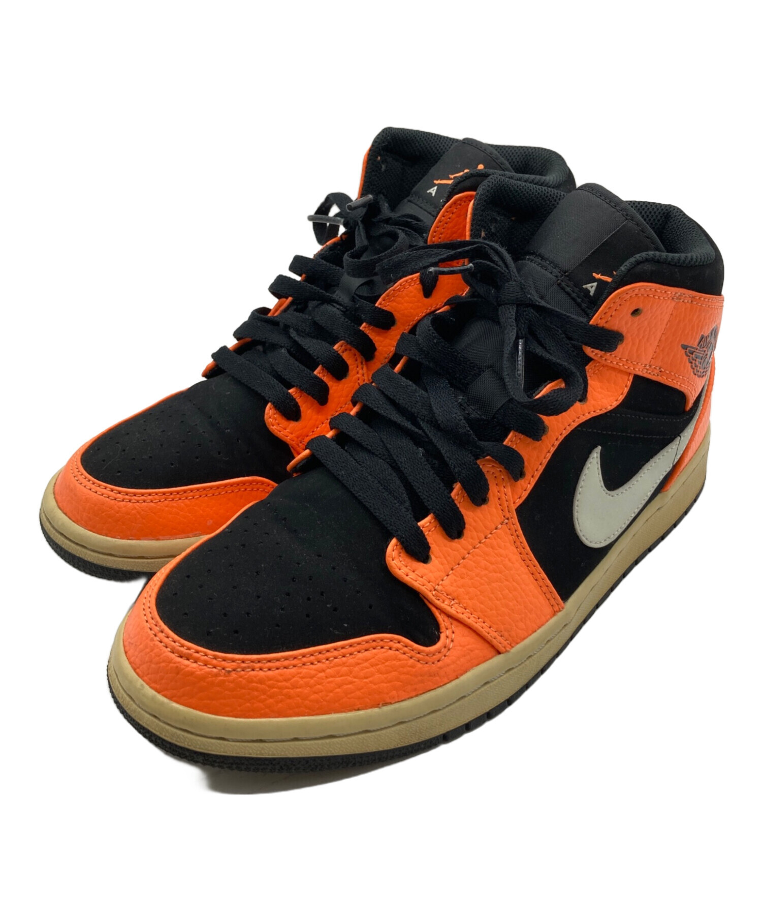 中古・古着通販】NIKE (ナイキ) ハイカットスニーカー オレンジ サイズ