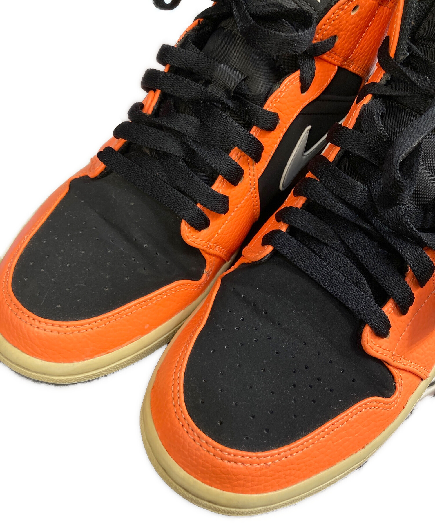 中古・古着通販】NIKE (ナイキ) ハイカットスニーカー オレンジ サイズ