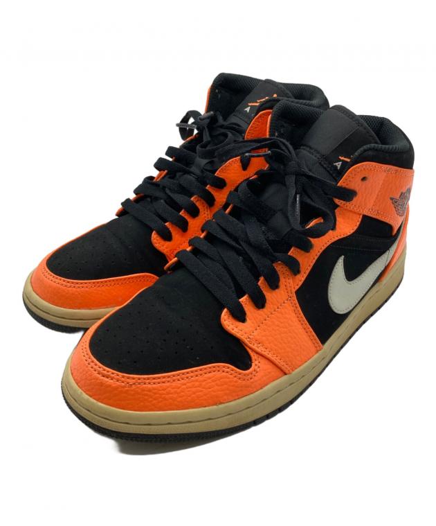 中古・古着通販】NIKE (ナイキ) ハイカットスニーカー オレンジ サイズ
