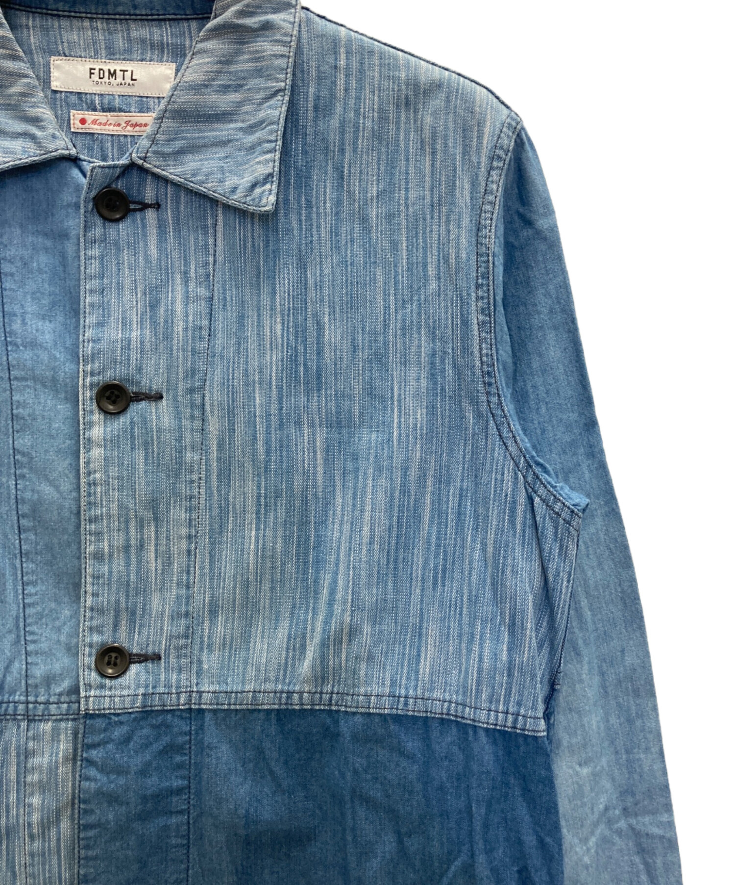 中古・古着通販】FDMTL (ファンダメンタル) パッチワークデニムシャツ