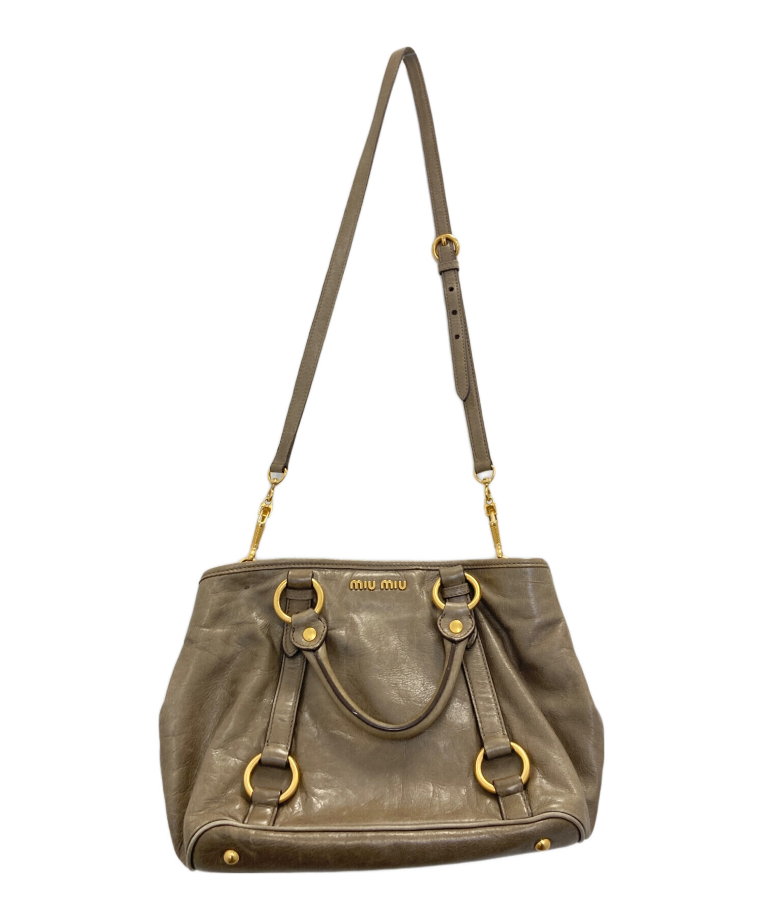 中古・古着通販】MIU MIU (ミュウミュウ) 2WAYレザーショルダーバッグ