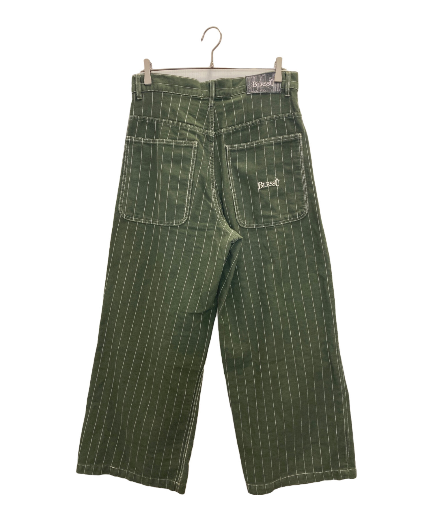 中古・古着通販】BLESS U (ブレスユー) BU stripe denim グリーン