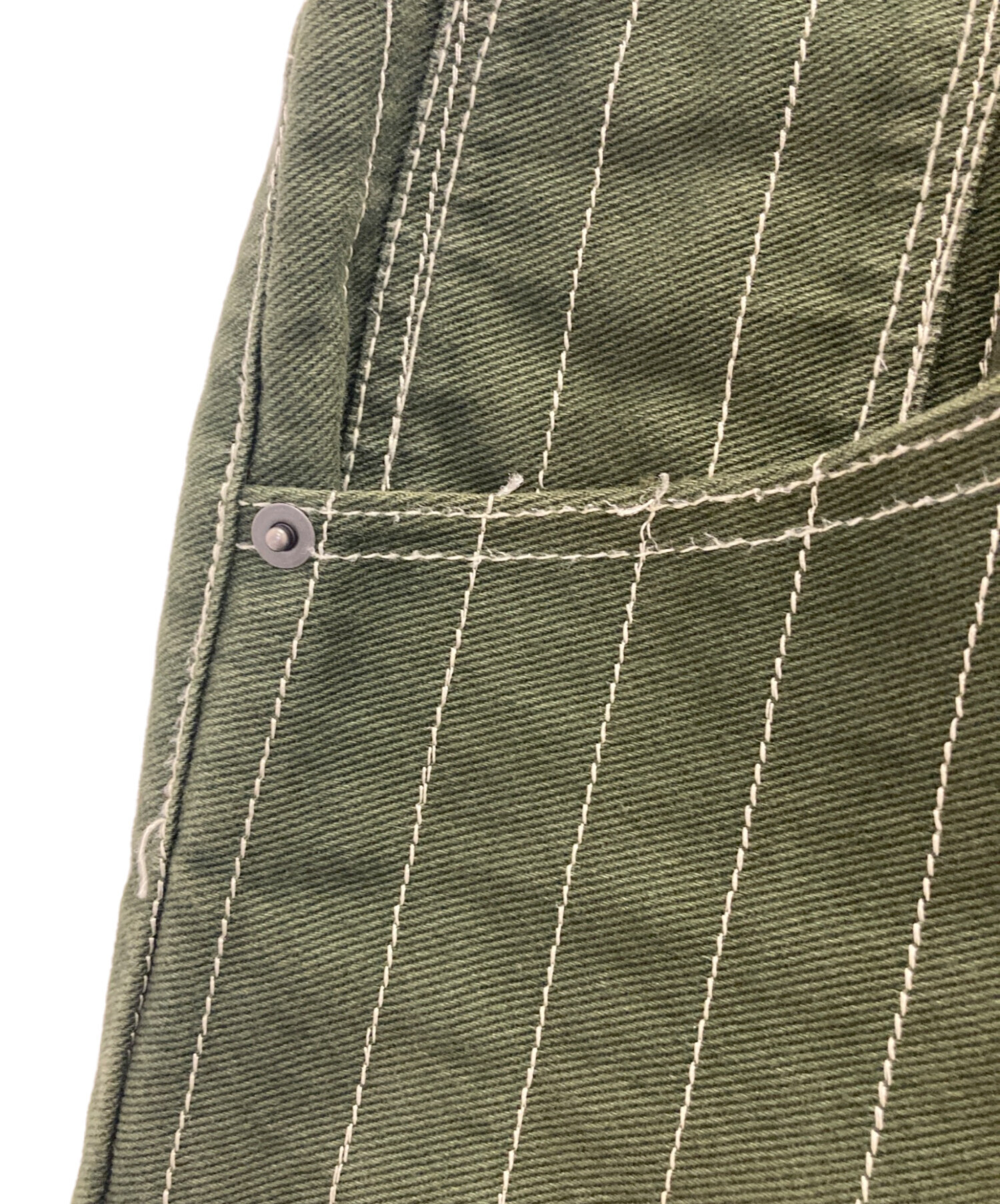 中古・古着通販】BLESS U (ブレスユー) BU stripe denim グリーン