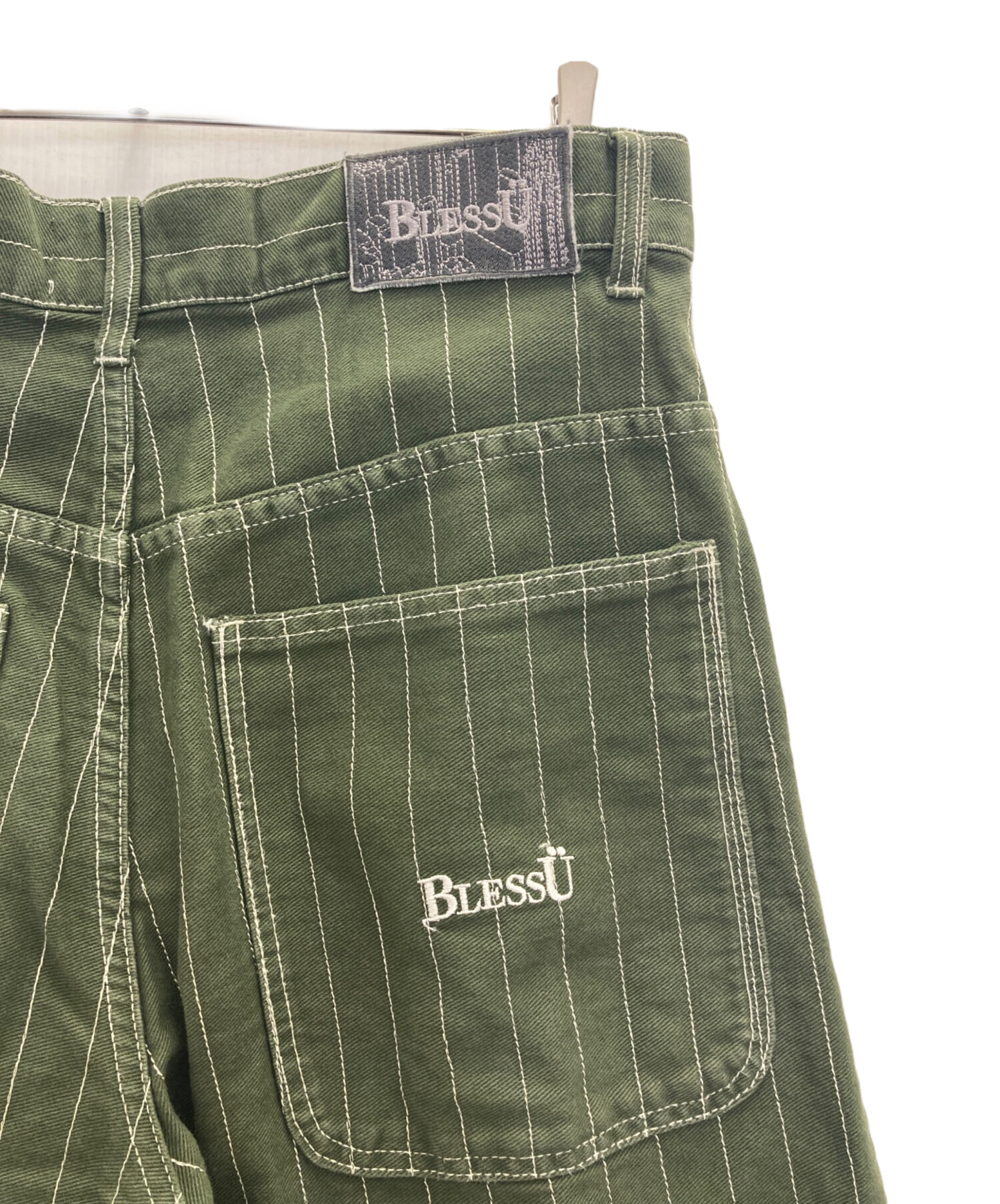 中古・古着通販】BLESS U (ブレスユー) BU stripe denim グリーン