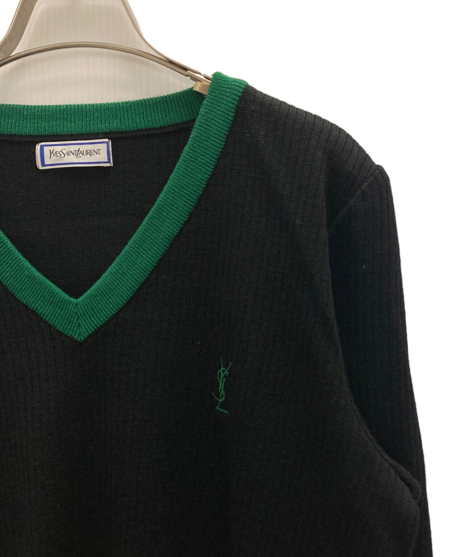 中古・古着通販】Yves Saint Laurent (イヴサンローラン) ロゴ刺繍V 