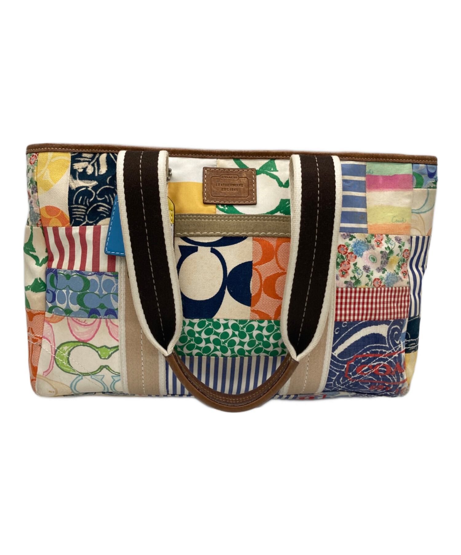 中古・古着通販】COACH (コーチ) パッチワークトートバッグ マルチ