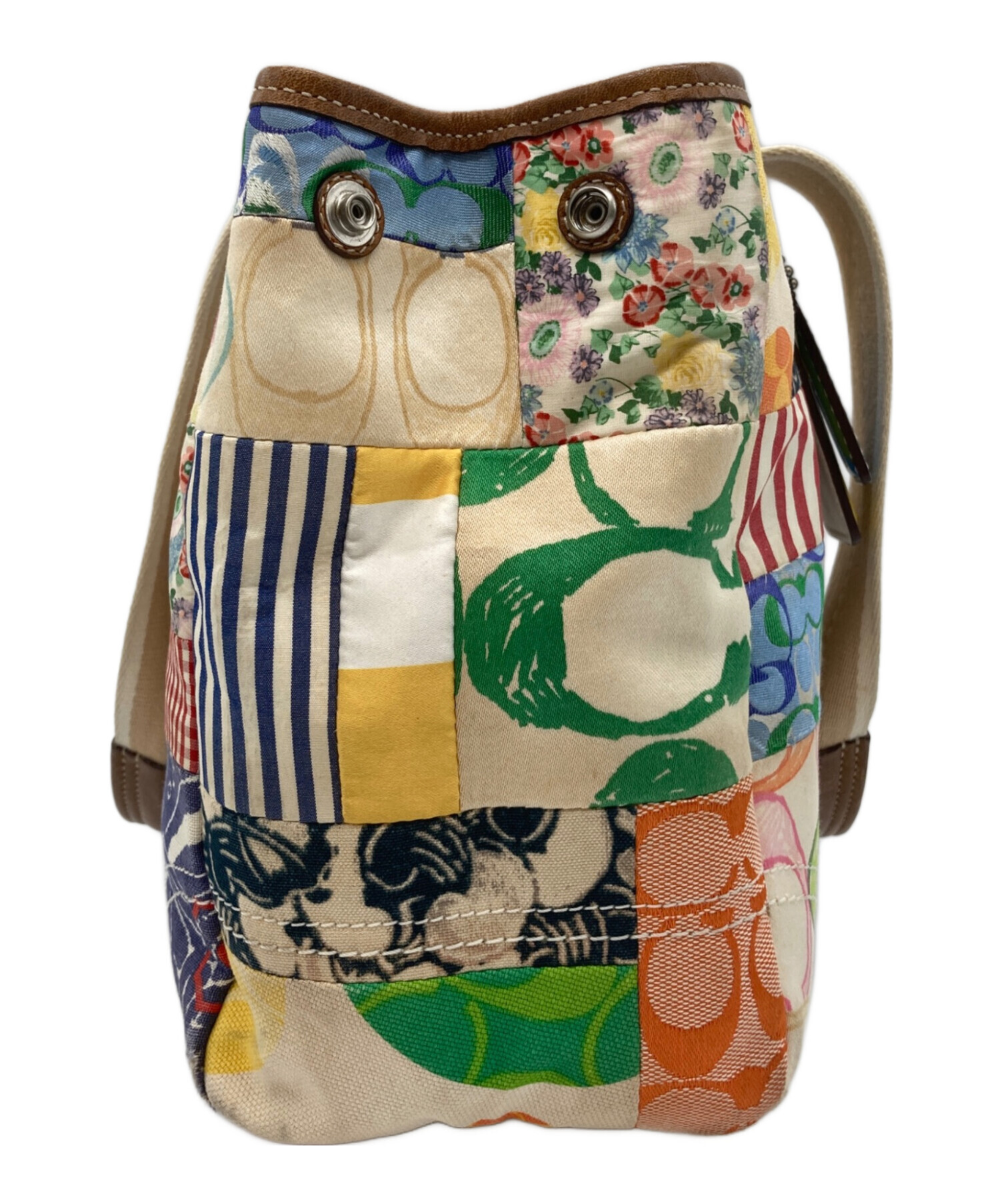 中古・古着通販】COACH (コーチ) パッチワークトートバッグ マルチ