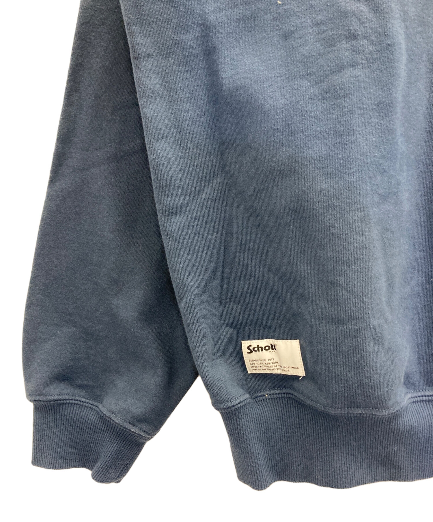 中古・古着通販】Schott (ショット) 刺繍スウェット ネイビー サイズ 