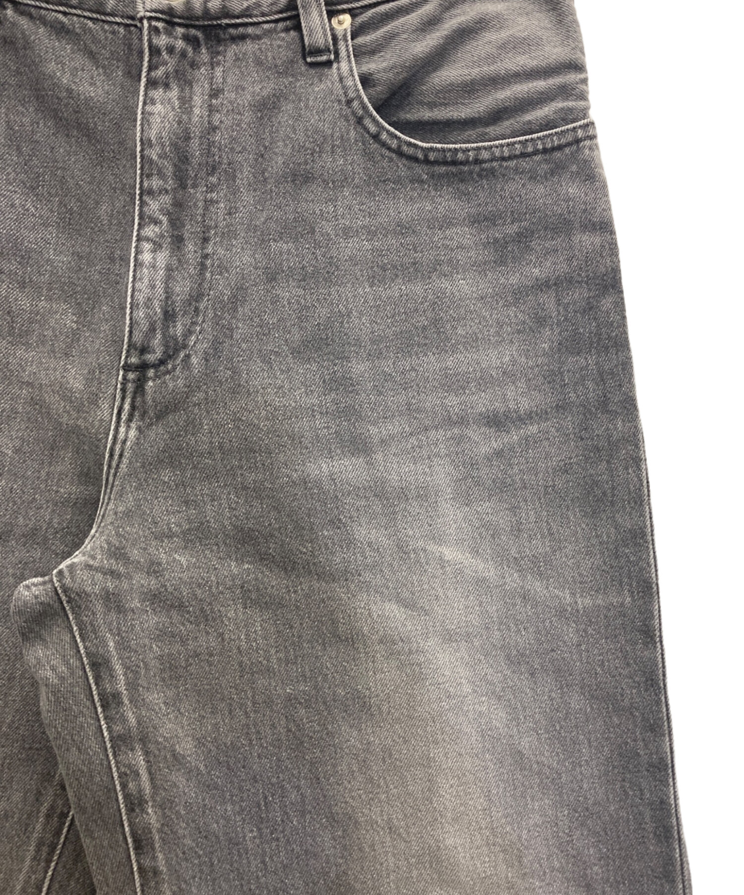 中古・古着通販】NEON SIGN (ネオンサイン) Loose Denim Pants BLACK