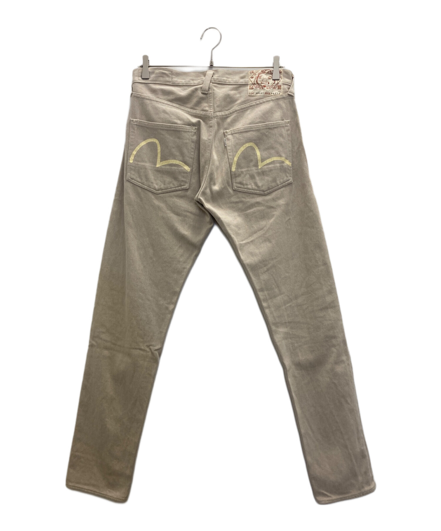 EVISU エヴィス パンツ ベージュ 31×35 2000 中古・古着通販】EVISU (エヴィス) コットンセルビッチパンツ ベージュ