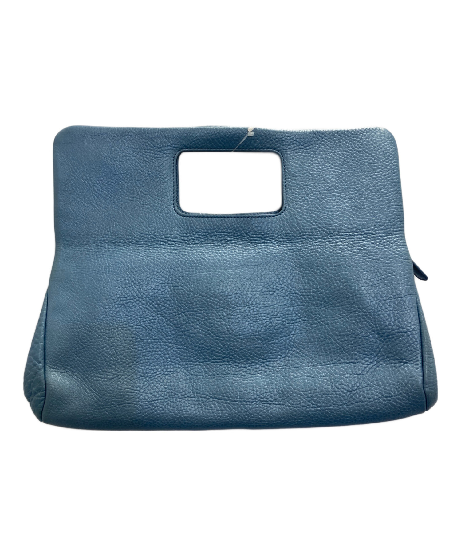 中古・古着通販】HIROFU (ヒロフ) スクエアレザーハンドバッグ ブルー