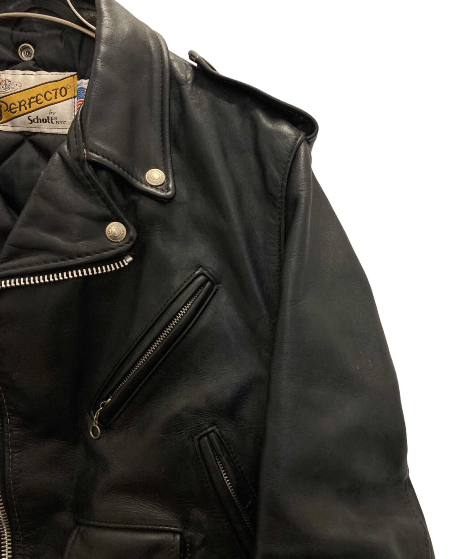 中古・古着通販】Schott (ショット) ダブルレザーライダースジャケット 