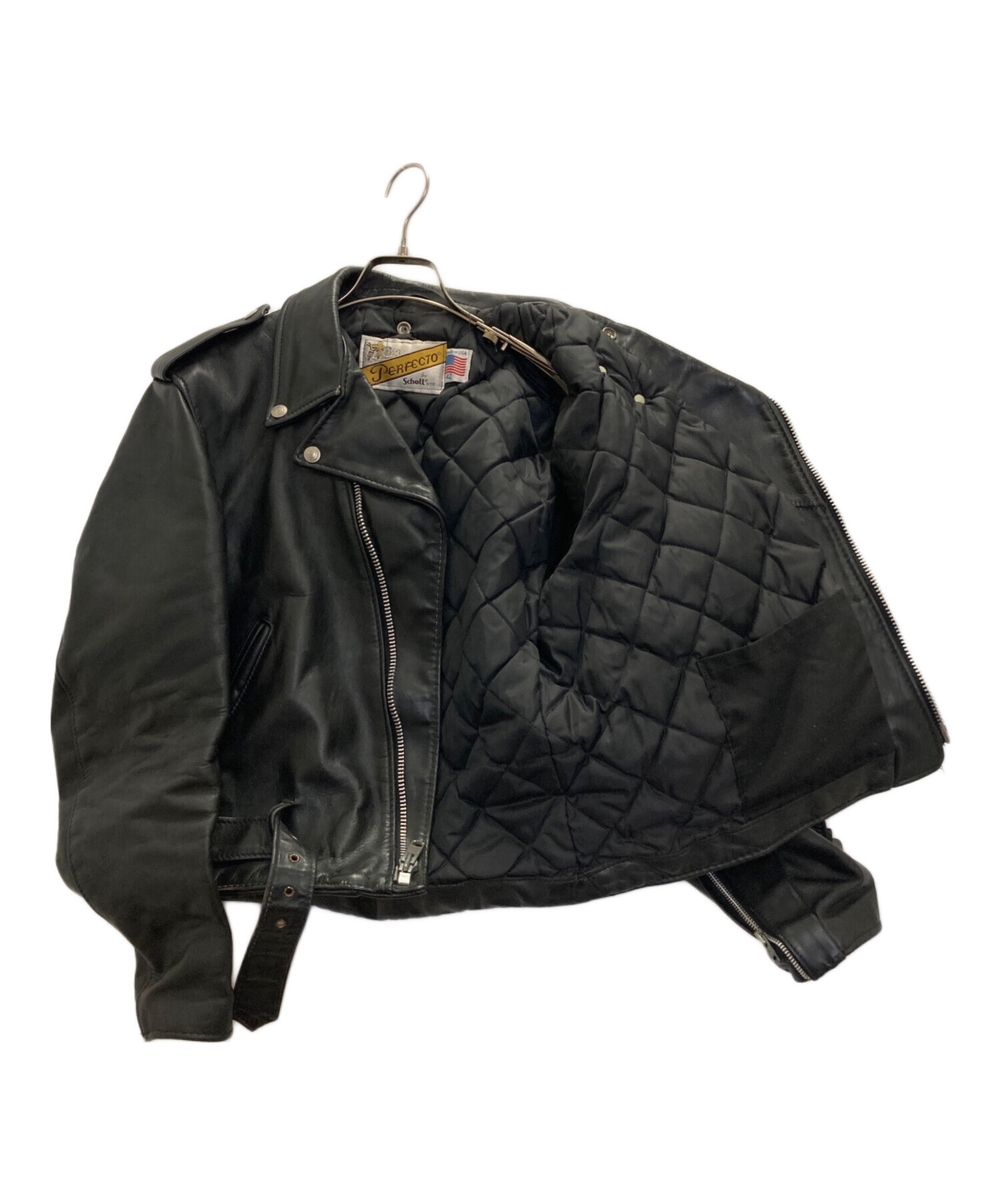 中古・古着通販】Schott (ショット) ダブルレザーライダースジャケット 